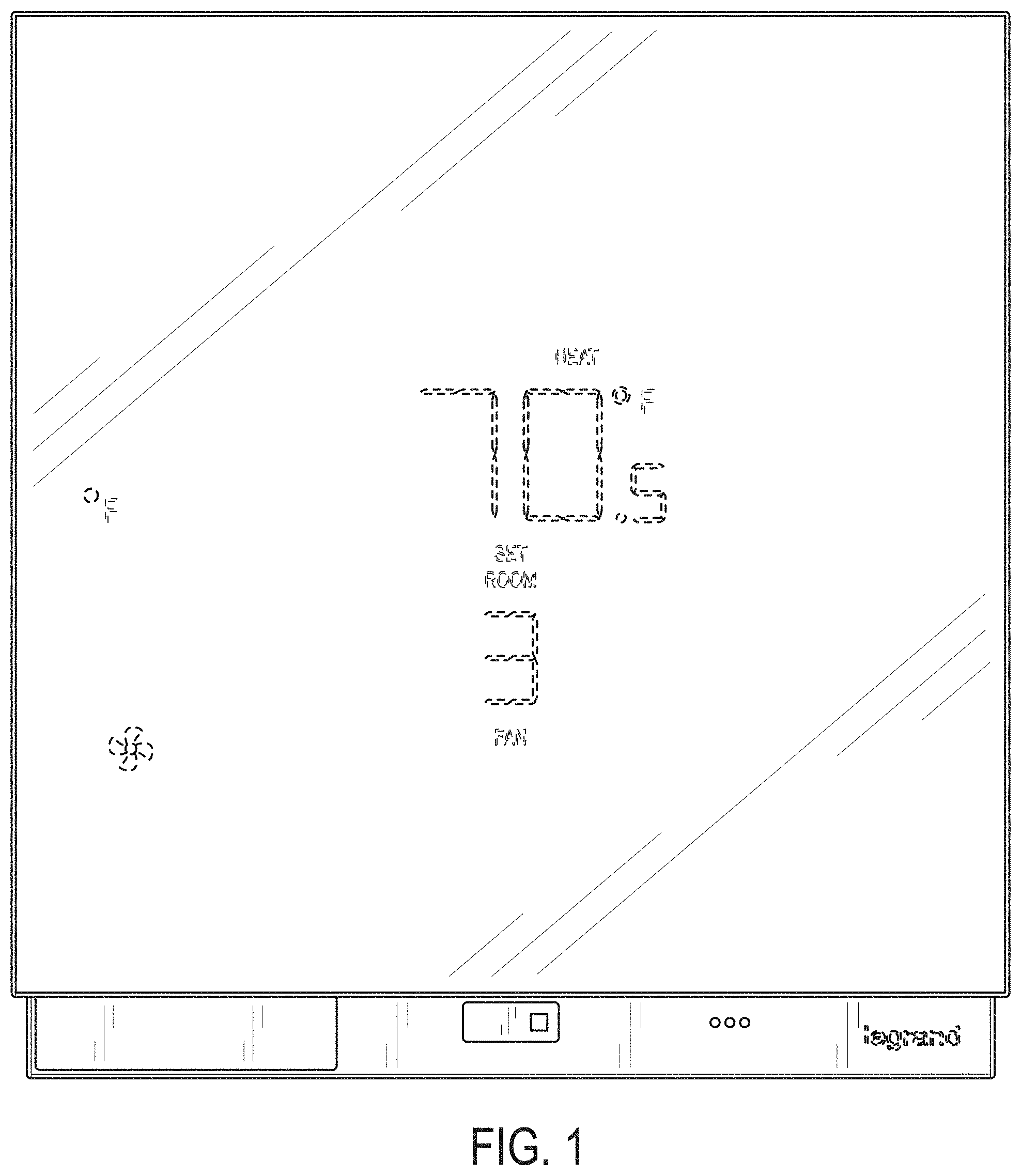 Patent USD1000973 — Smart thermostat device — Figure 1