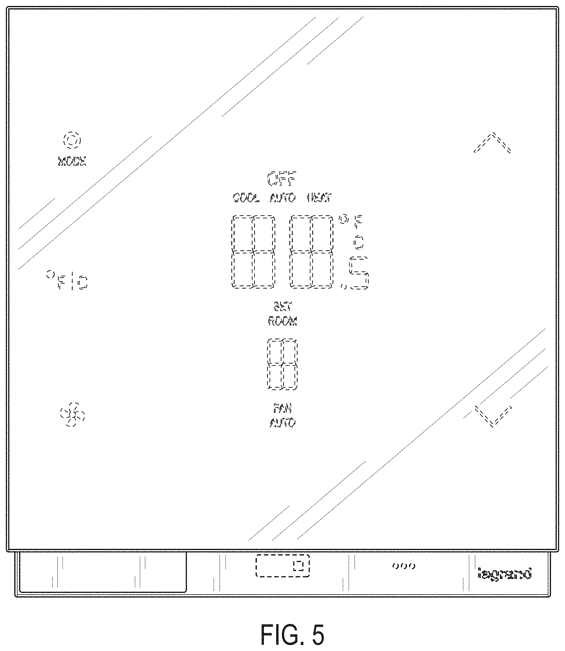 Patent USD1000973 Figure 5 – Smart thermostat device
