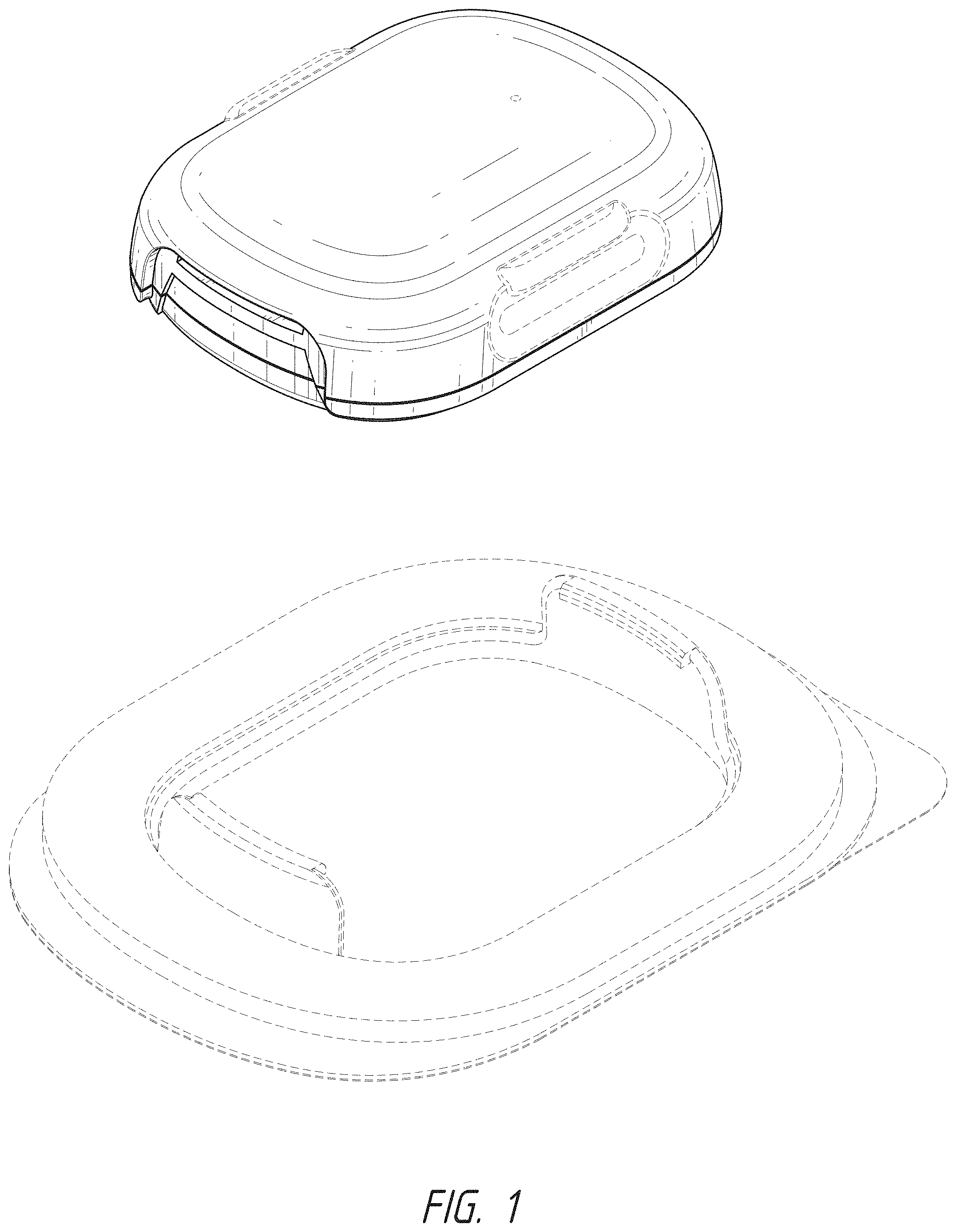 Patent USD1000975 — Wearable temperature measurement device — Figure 1