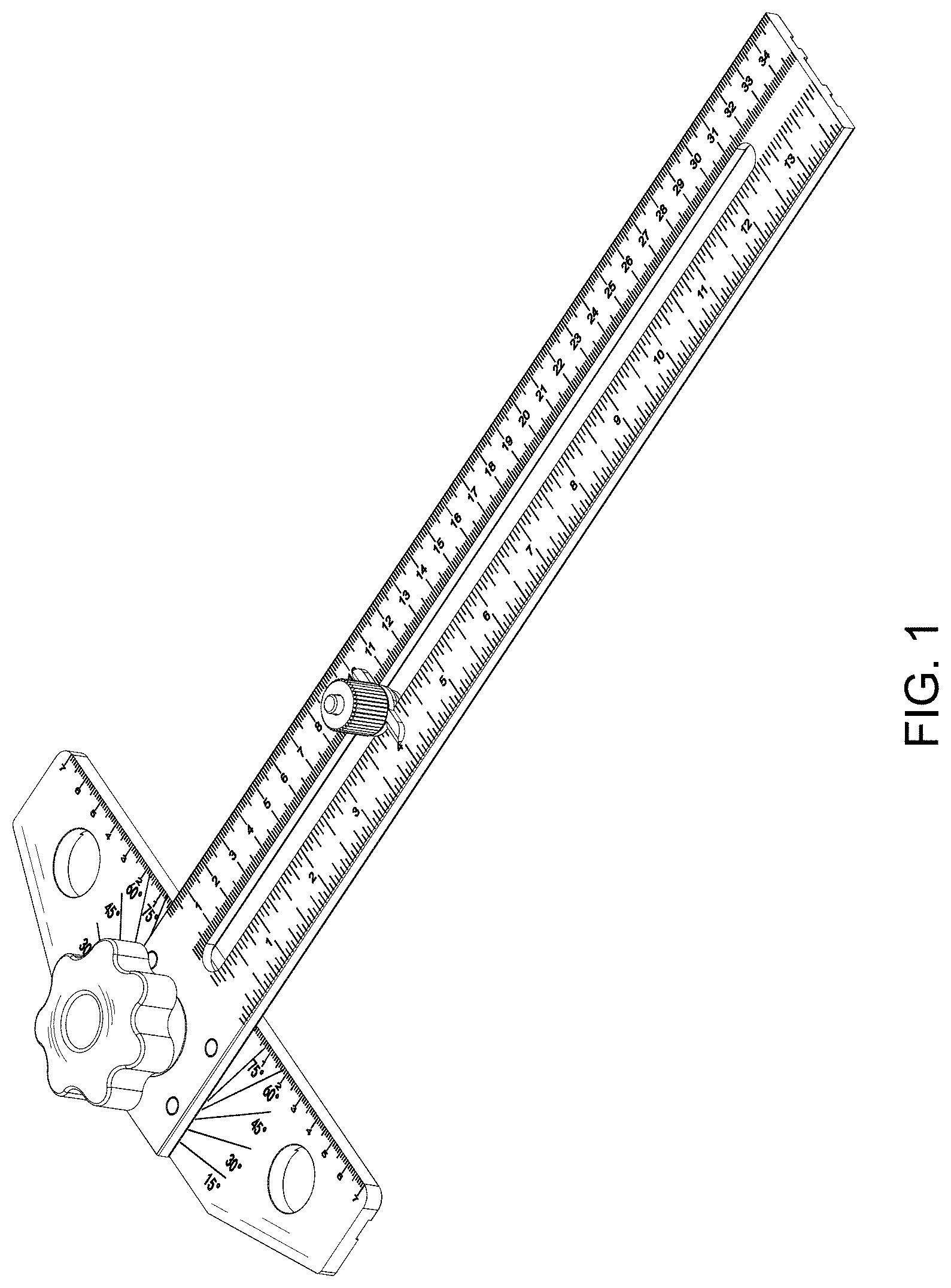Patent USD1000981 Figure 1 – Ruler
