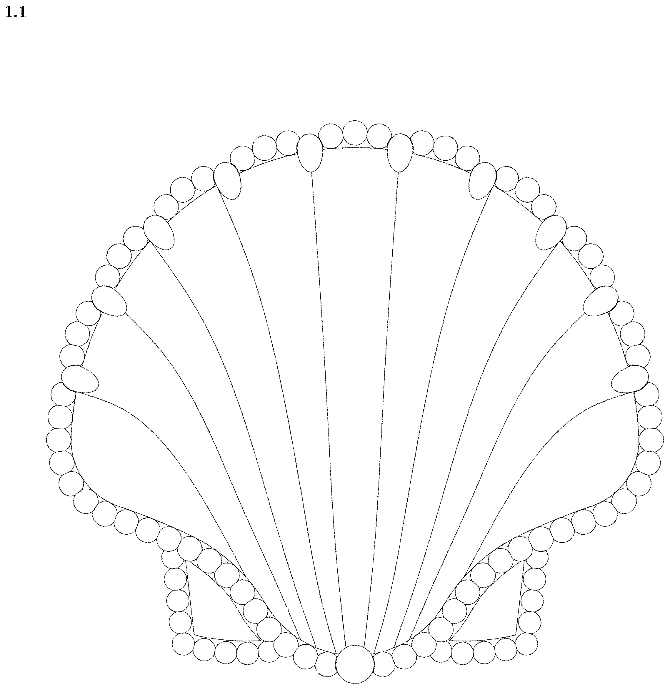 Patent USD1000997 Figure 1 – Brooch