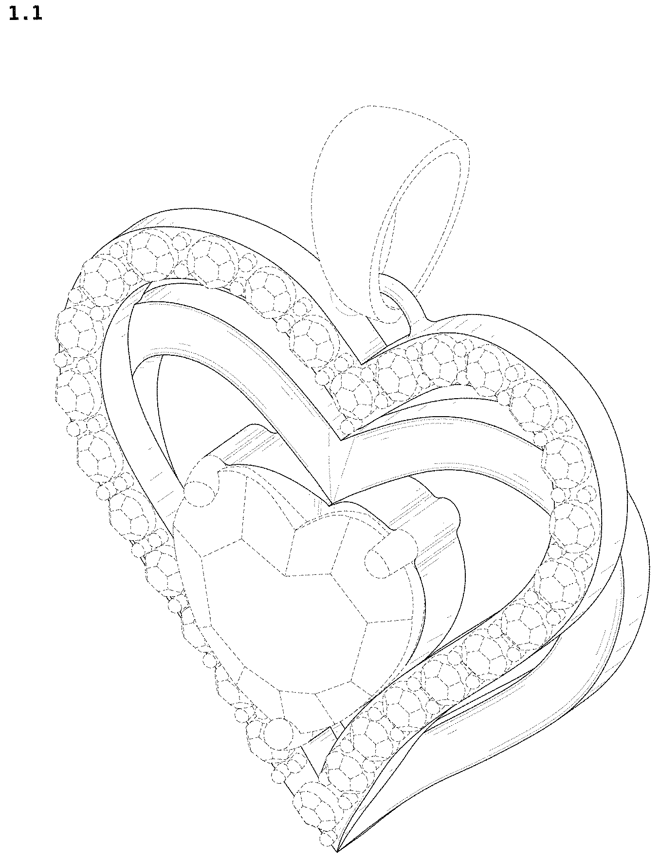 Patent USD1000999 — Pendant — Figure 1