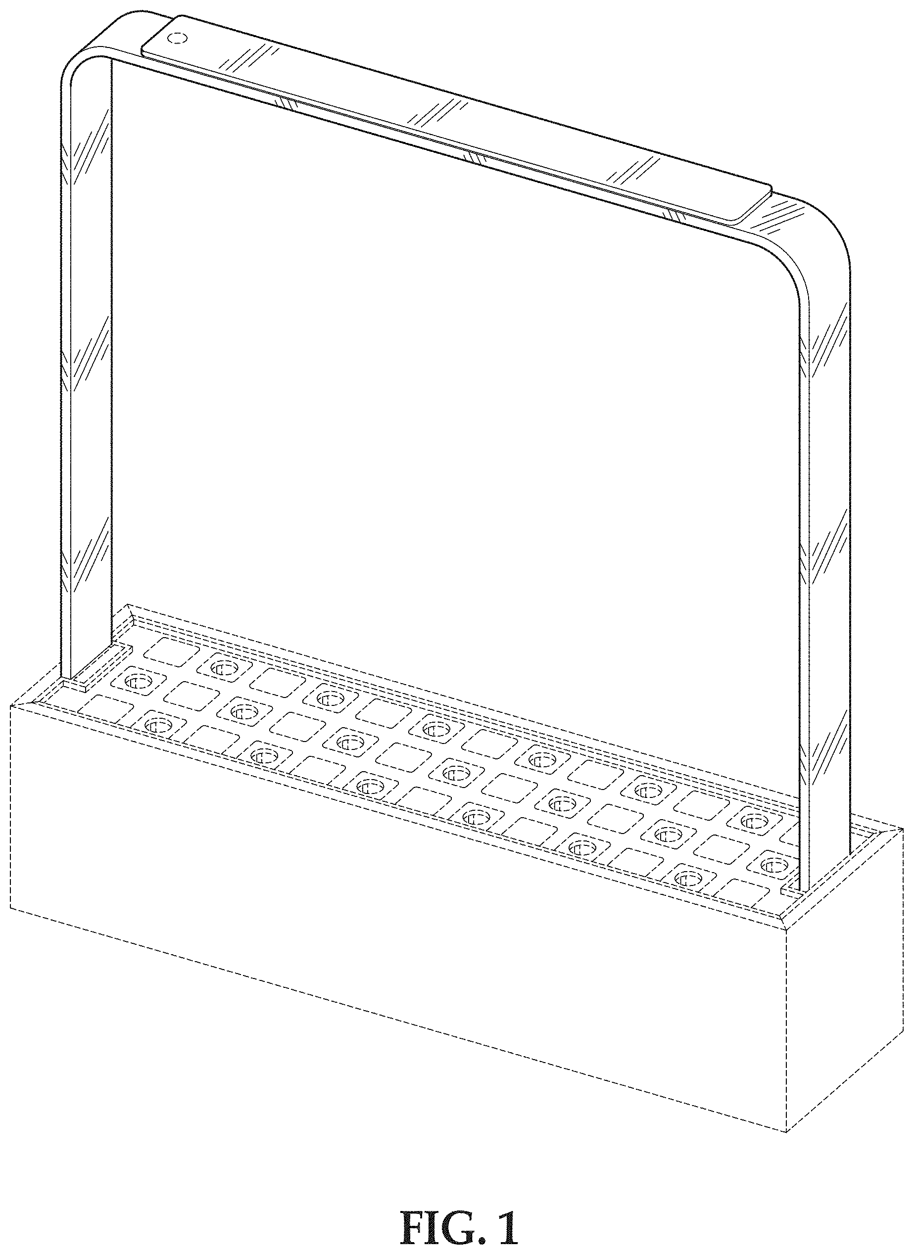 Patent USD1001002 — Upper bar of a planter — Figure 1