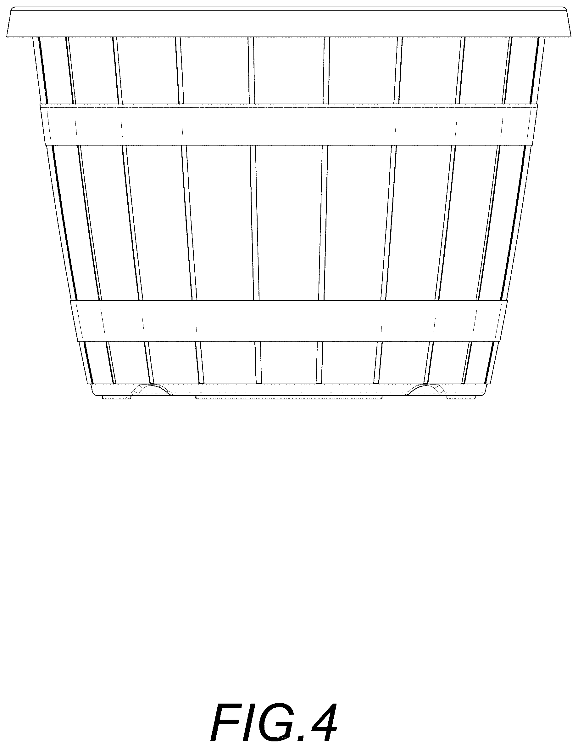 Patent USD1001004 Figure 4 – Plant pot