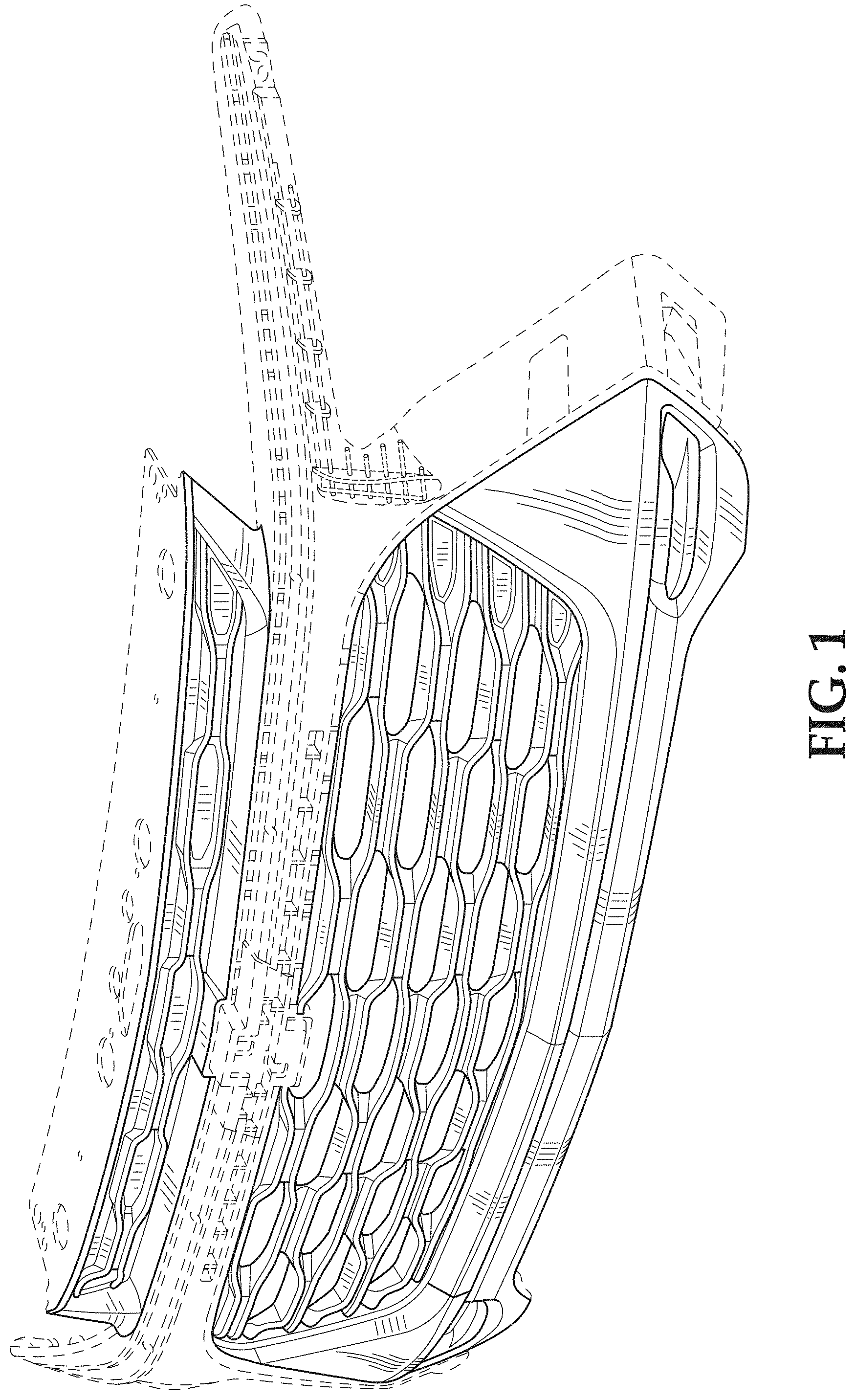 Patent USD1001023 — Vehicle grille — Figure 1