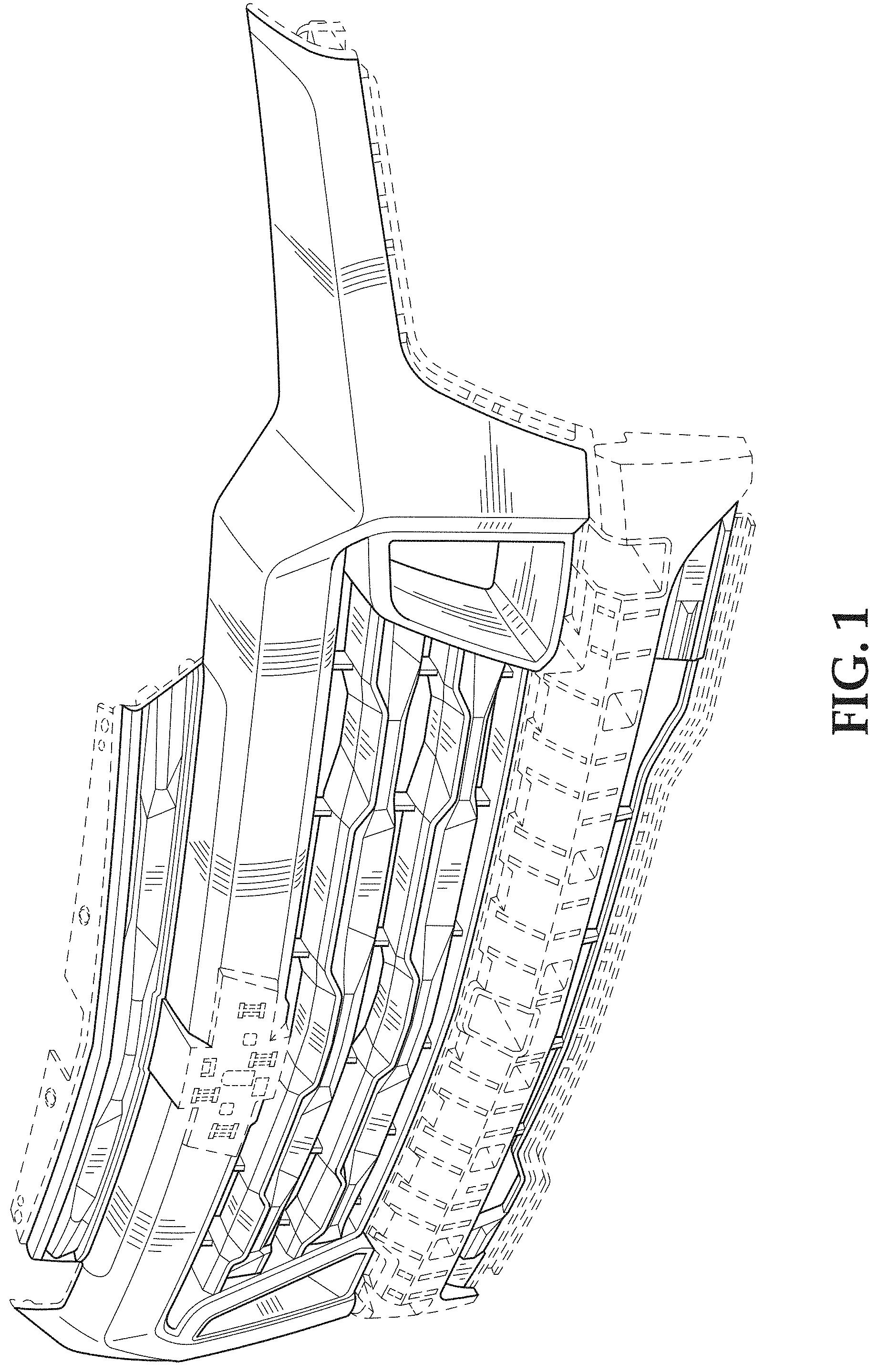 Patent USD1001024 — Vehicle grille — Figure 1