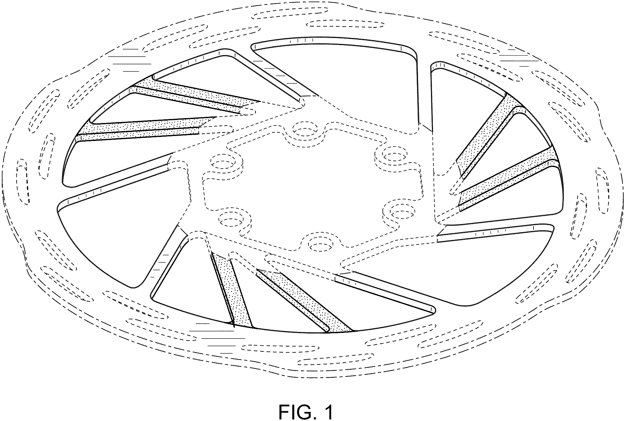 Patent USD1001027 — Bicycle brake rotor — Figure 1