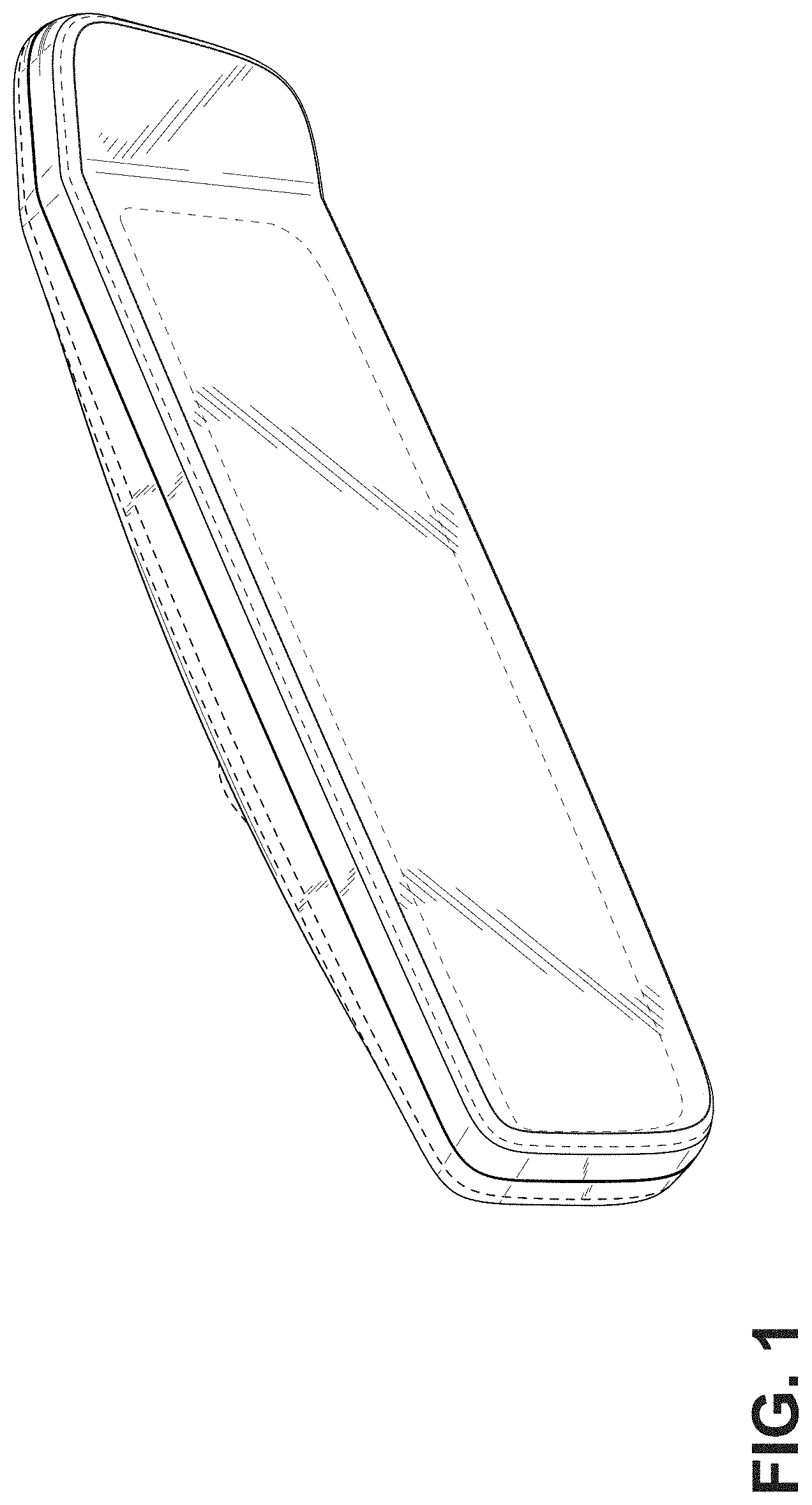 Patent USD1001031 — Rearview mirror for a vehicle — Figure 1