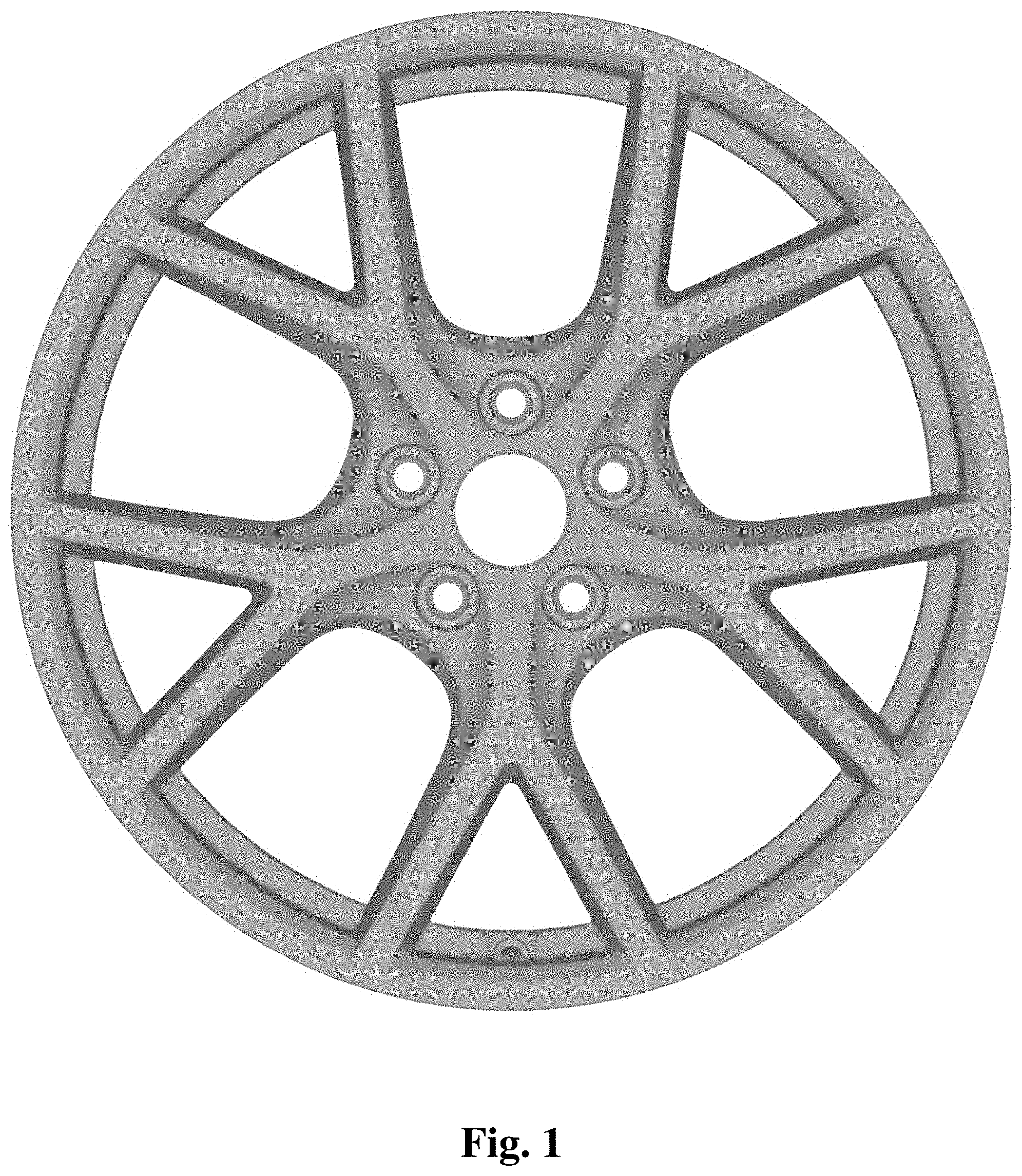 Patent USD1001044 — Vehicle wheel rim — Figure 1