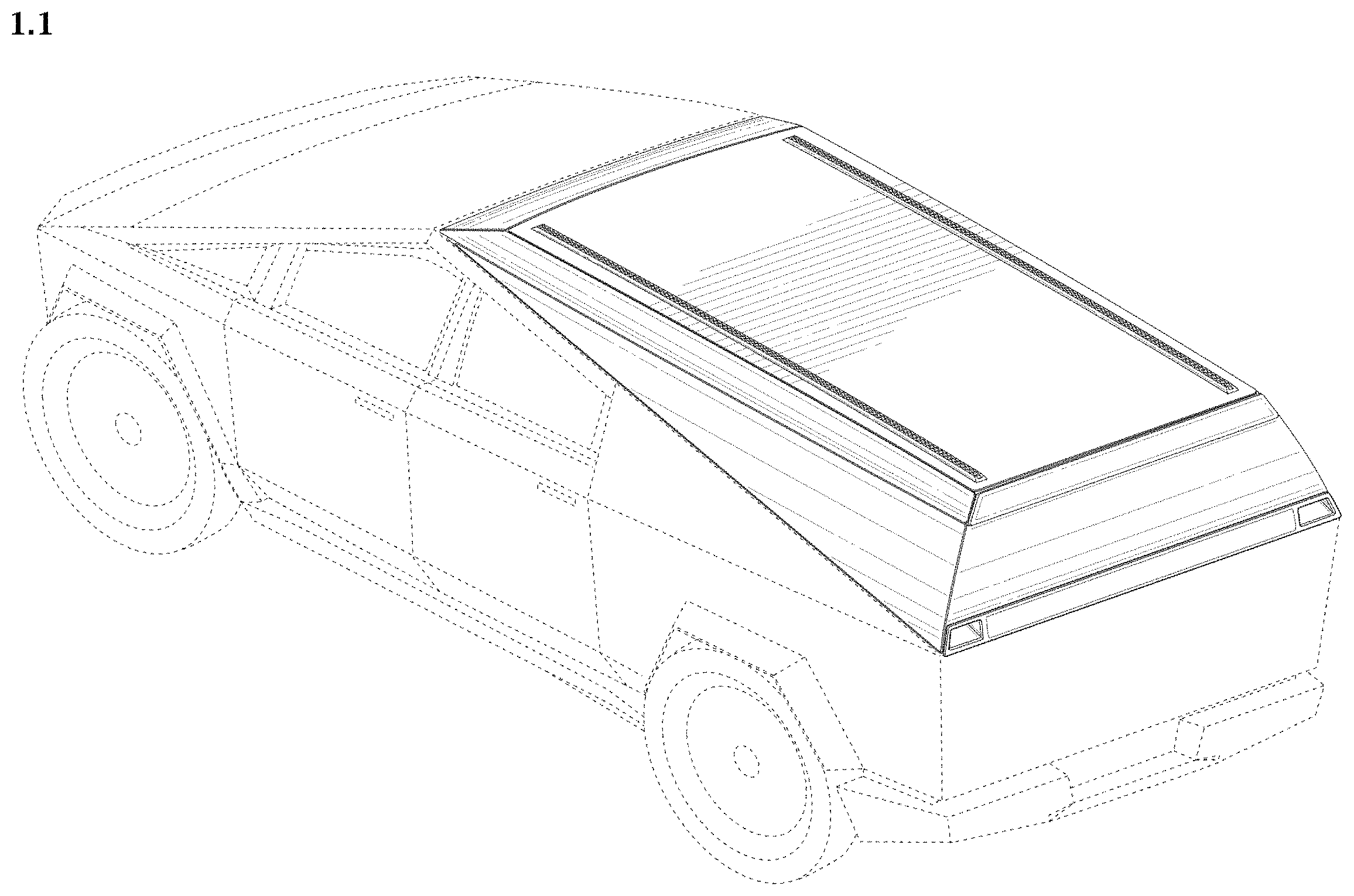 Patent USD1001053 — Pop-up camper for pick-up truck — Figure 1