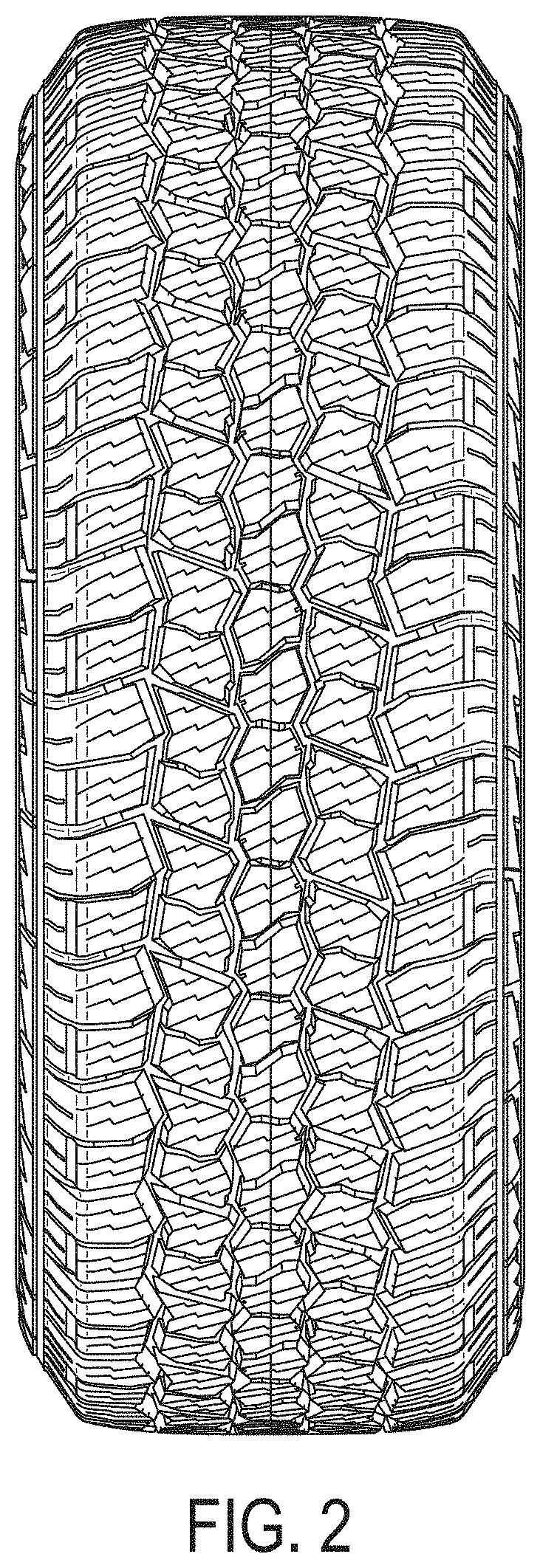 Patent USD1001056 Figure 2 – Tire