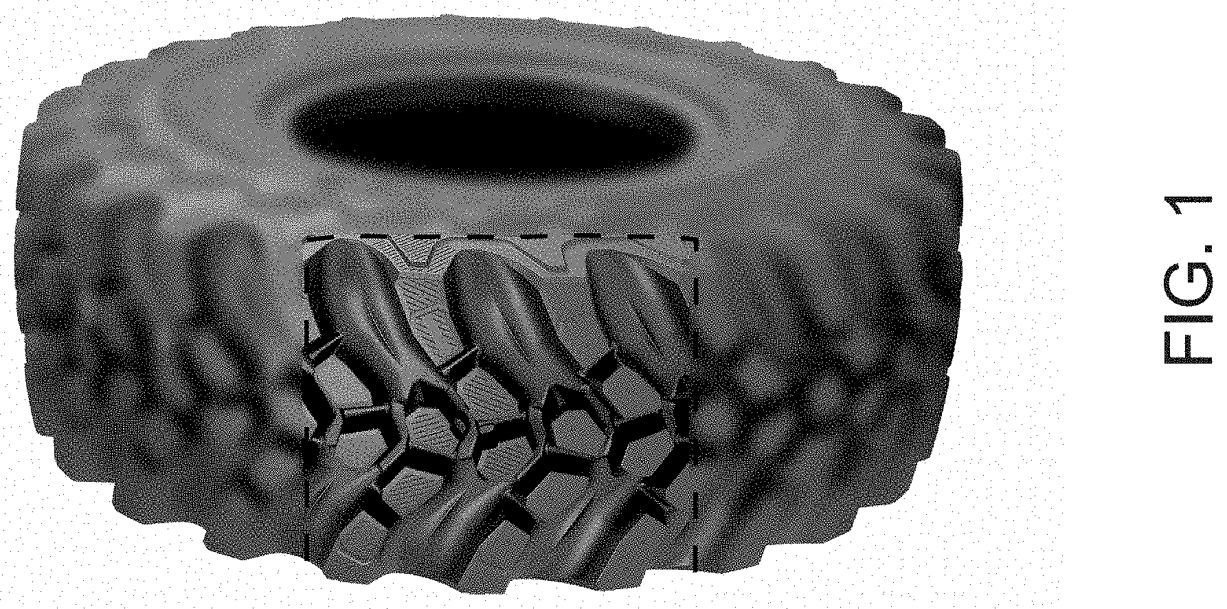 Patent USD1001057 Figure 1 – Tire