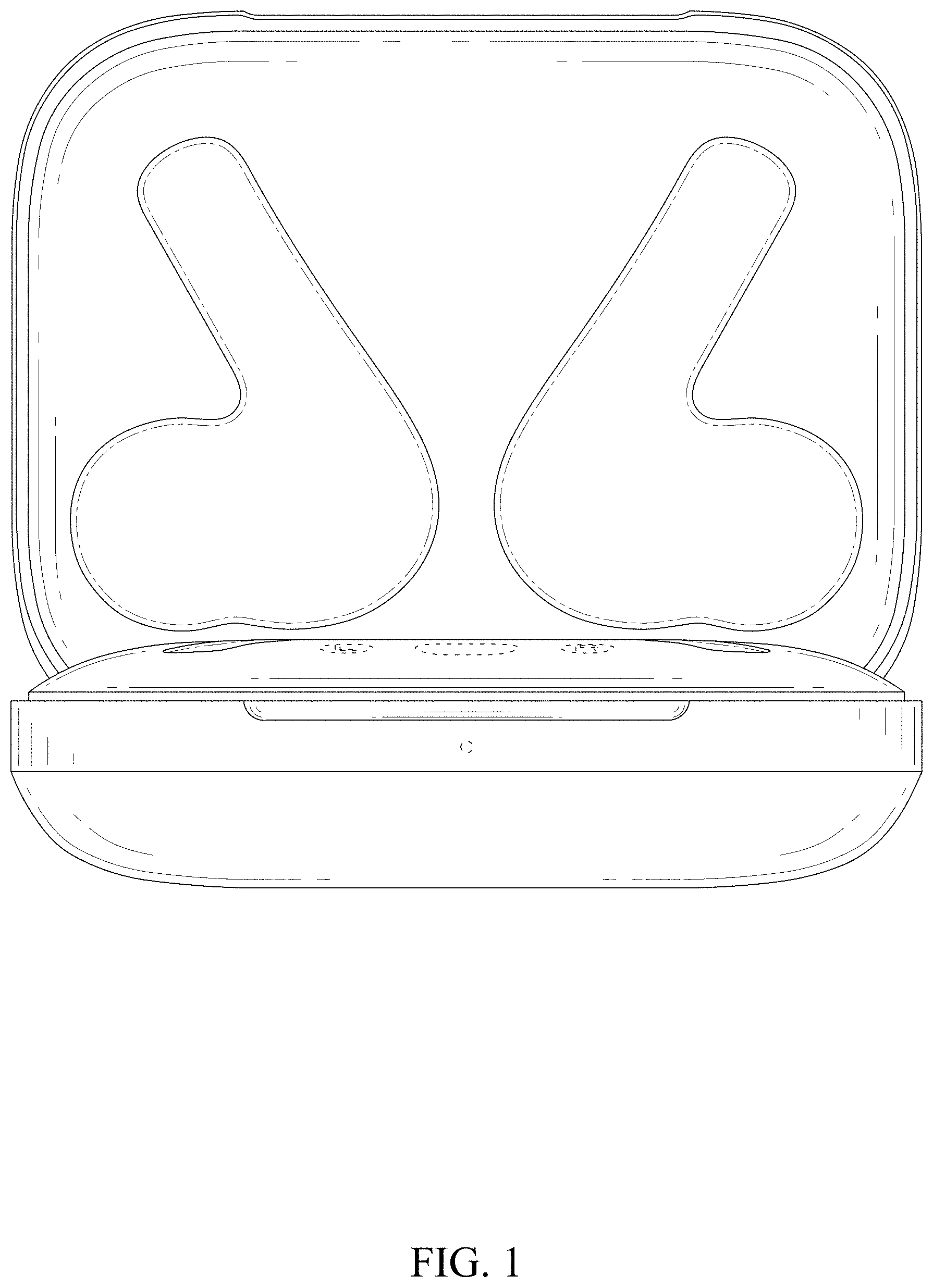 Patent USD1001068 Figure 1 – Charging case for earphones
