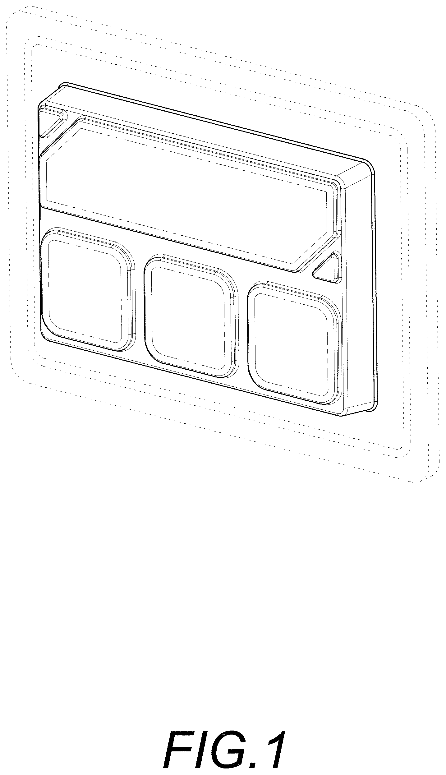 Patent USD1001087 — Heated apparel controller — Figure 1