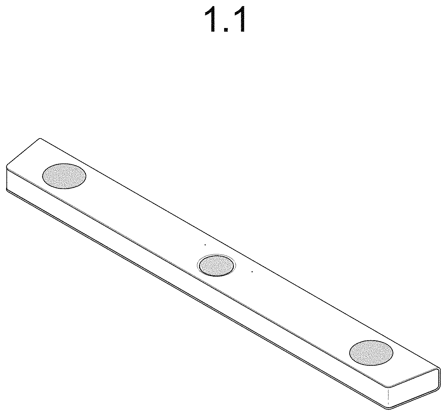 Patent USD1001100 — Sound bar — Figure 1