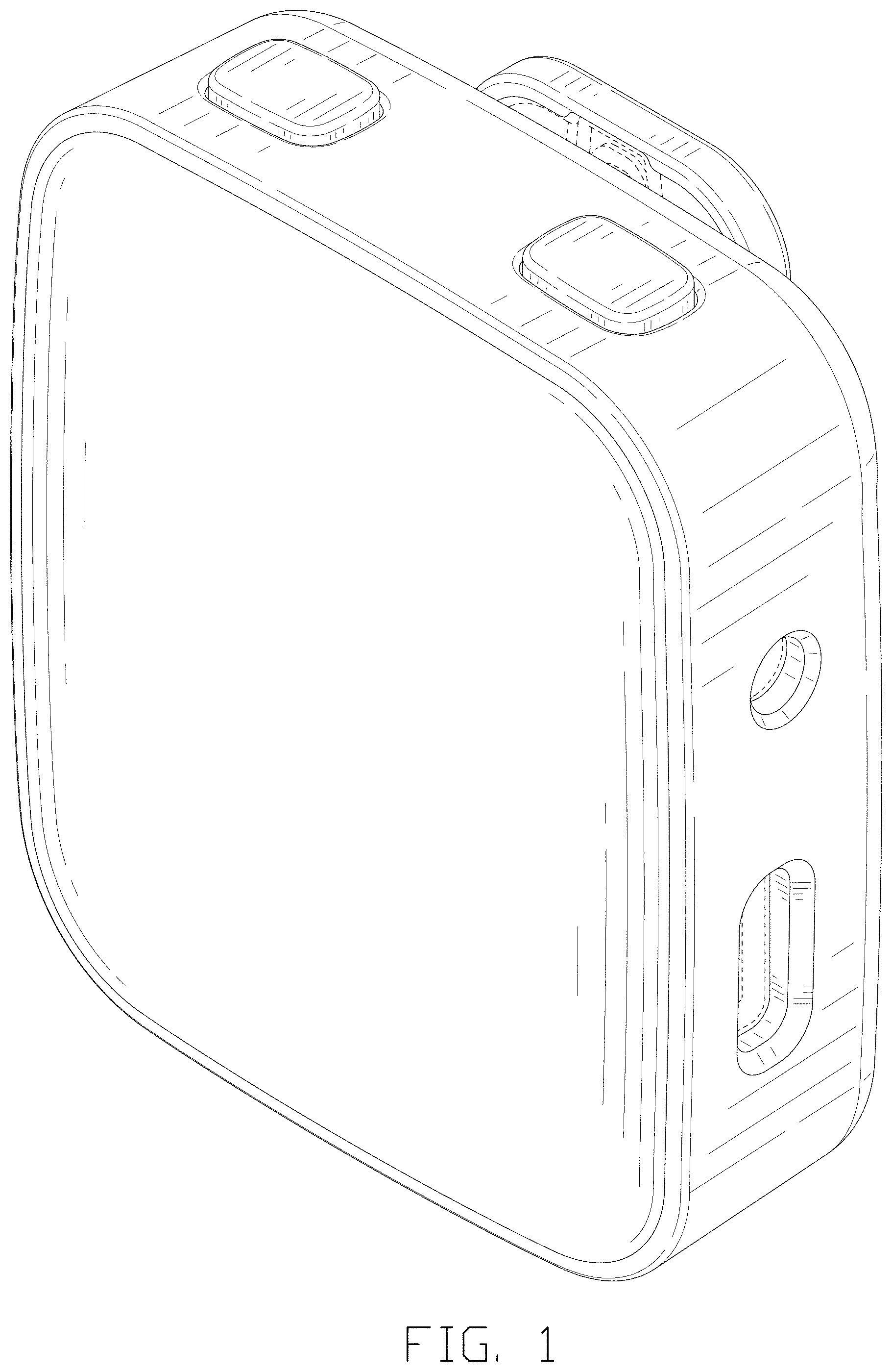 Patent USD1001125 — Combined wireless microphone transmitter and receiver — Figure 1