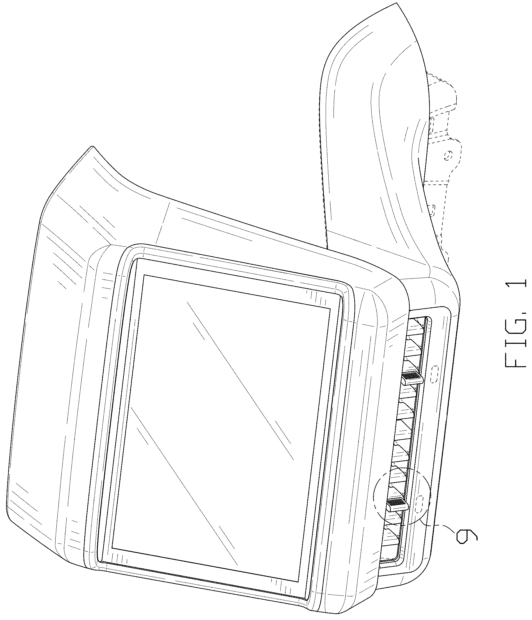 Patent USD1001132 — In-vehicle infotainment device with a touch display — Figure 1