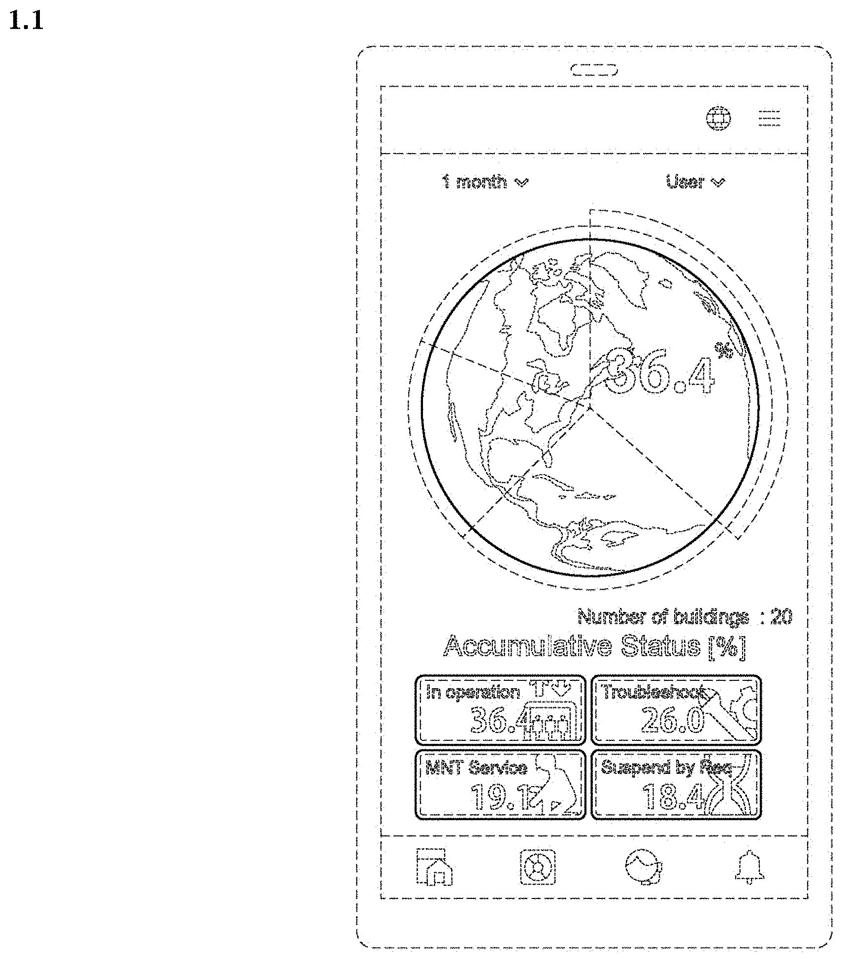 Patent USD1001151 — Display screen with graphical user interface — Figure 1