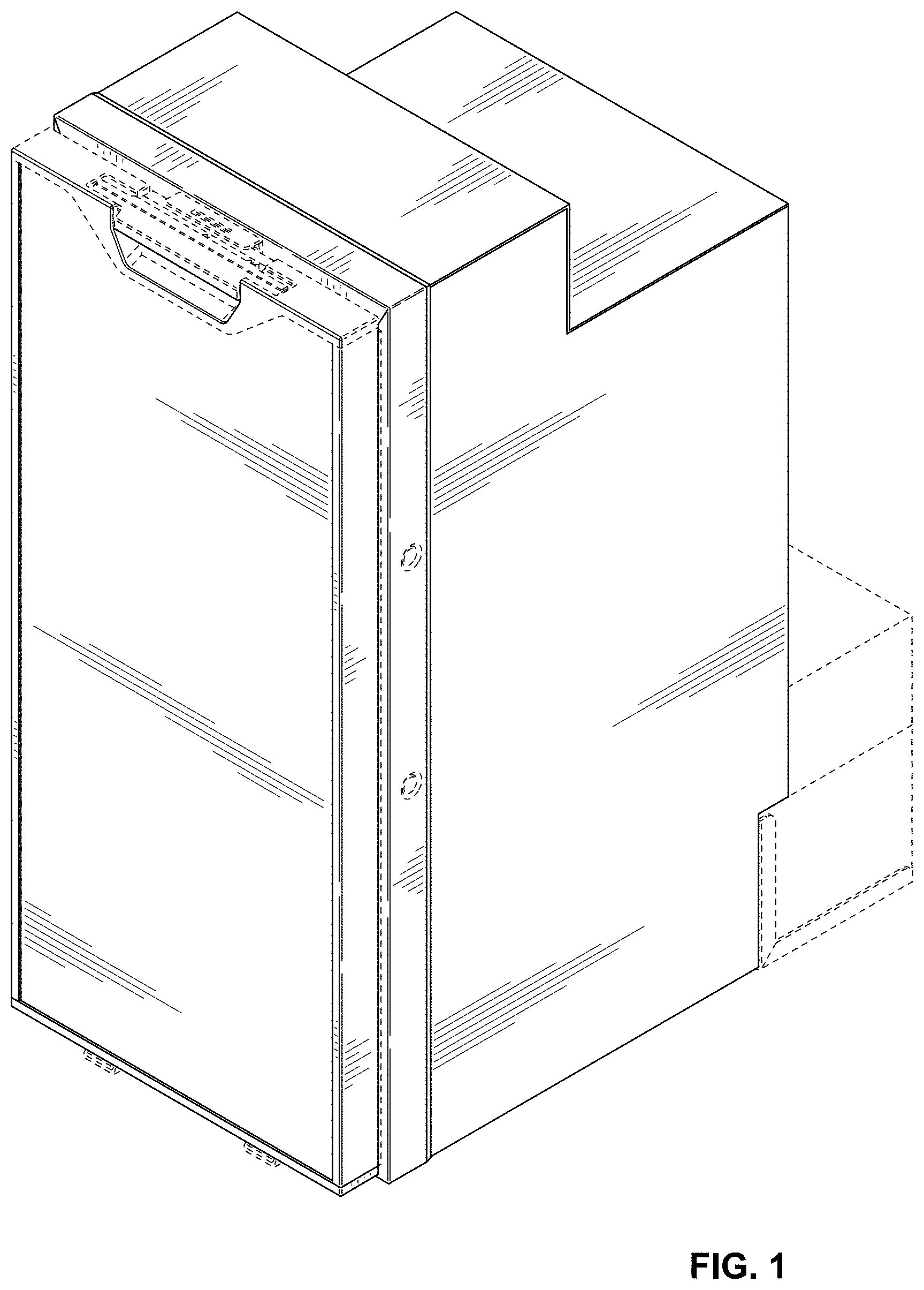 Patent USD1001165 Figure 1 – Refrigerator