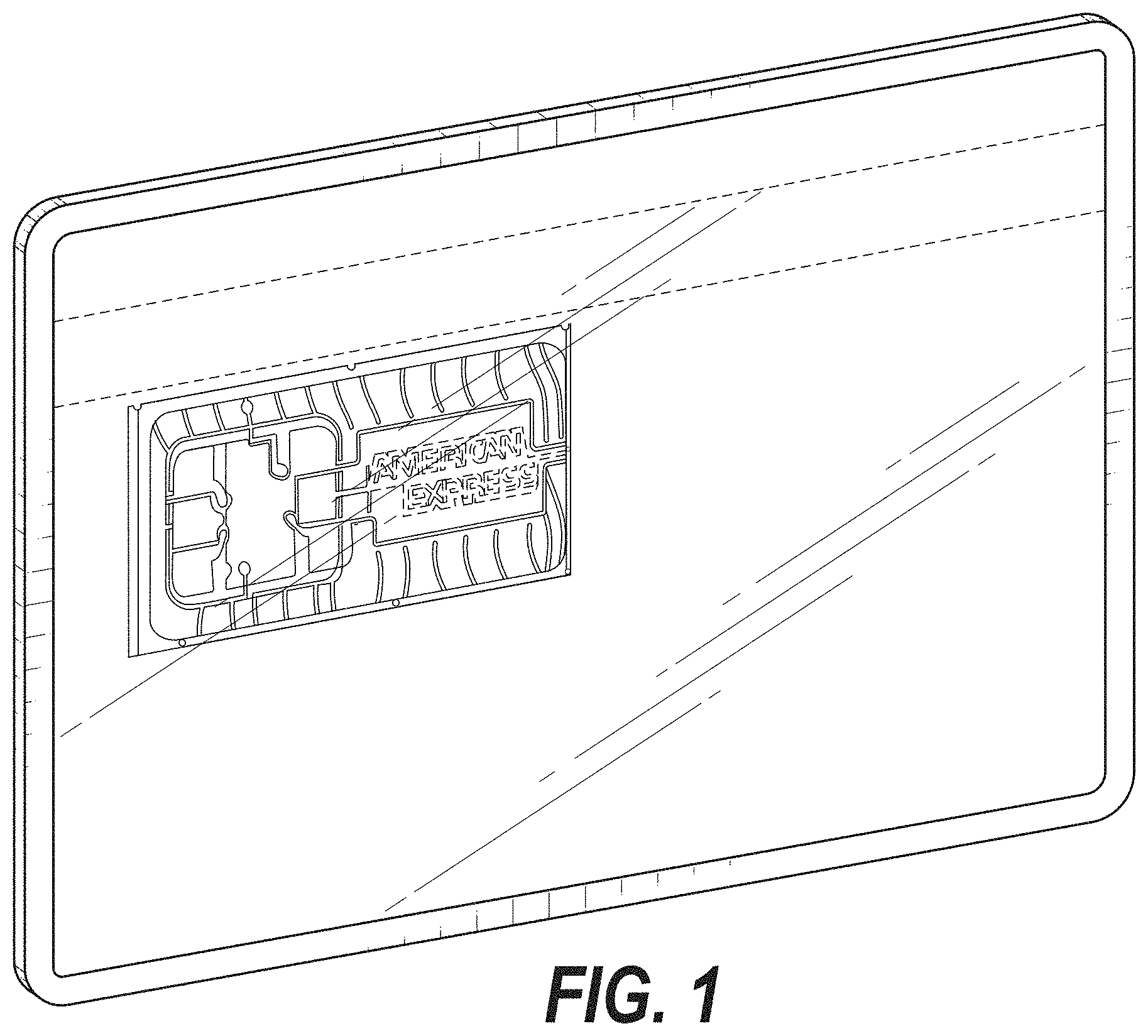 Patent USD1001186 — Transaction card — Figure 1