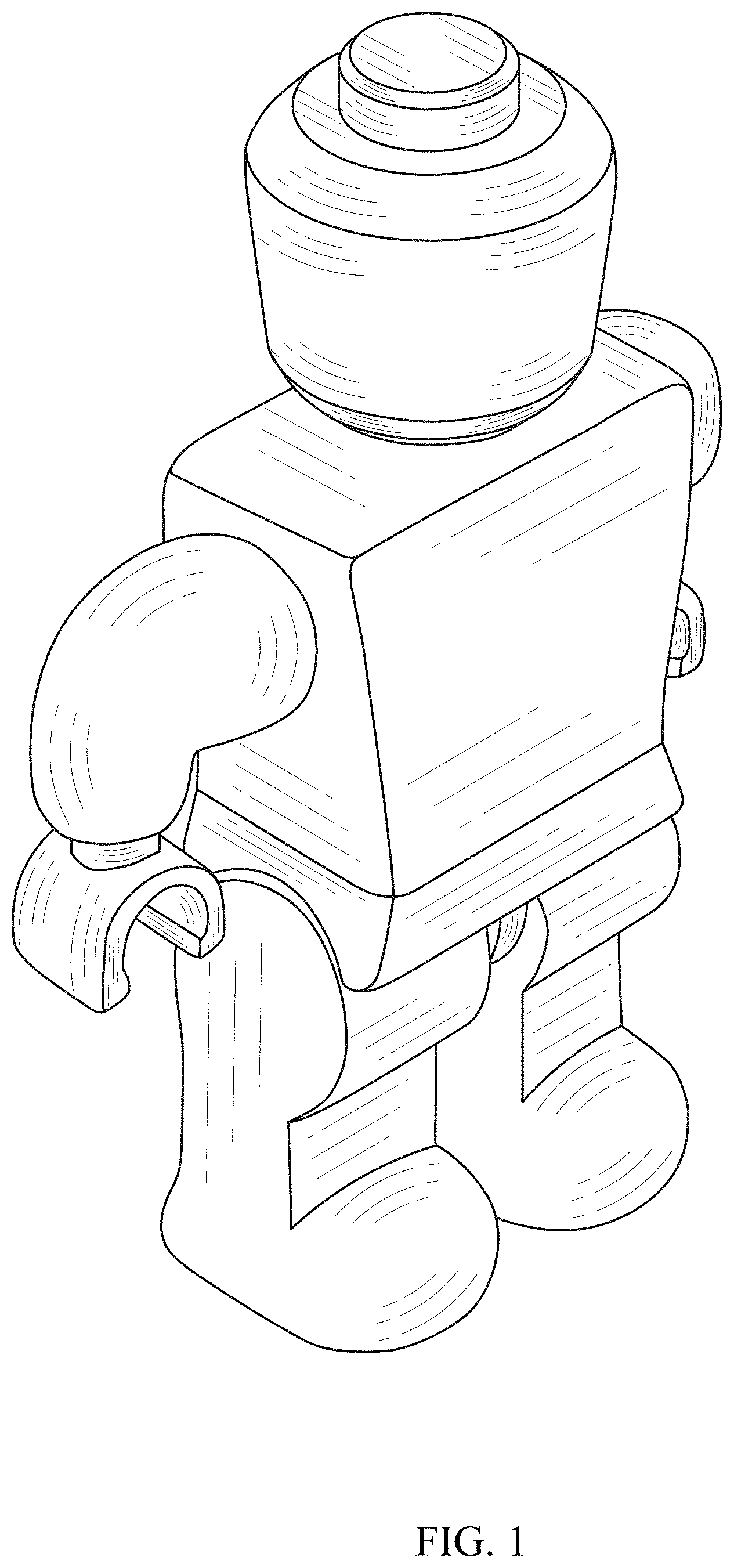 Patent USD1001208 — Building block doll — Figure 1