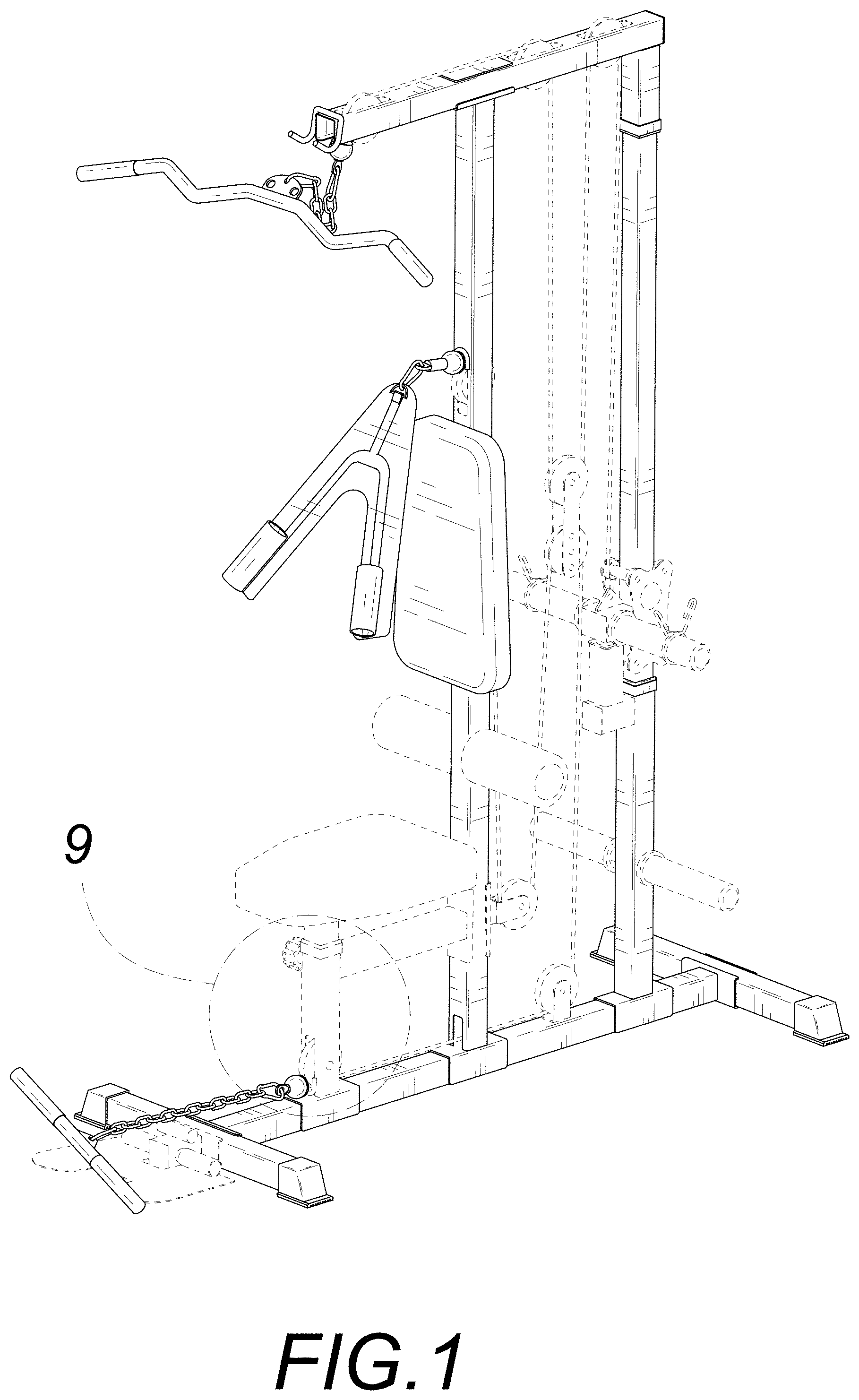 Patent USD1001212 — Pulley machine — Figure 1