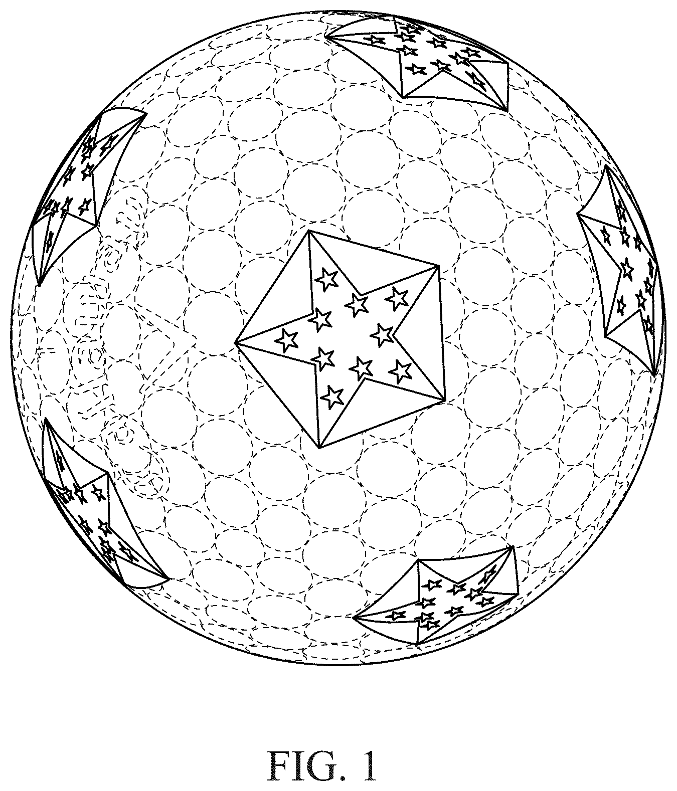 Patent USD1001218 — Golf ball — Figure 1