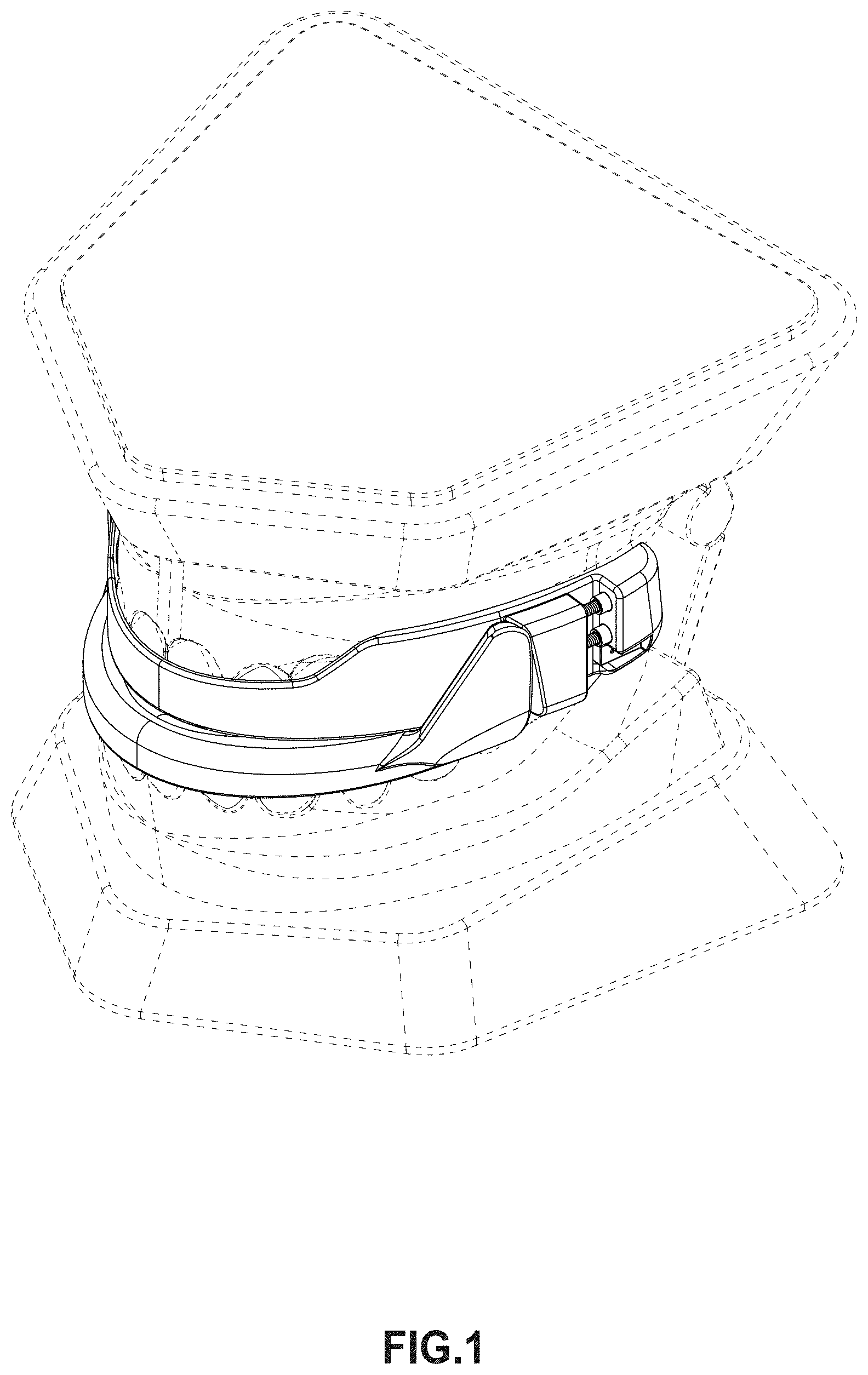 Patent USD1001288 — Passive snore-sensitive mandibular protrusion optimizer oral appliance for obstructive sleep apnea prevention — Figure 1