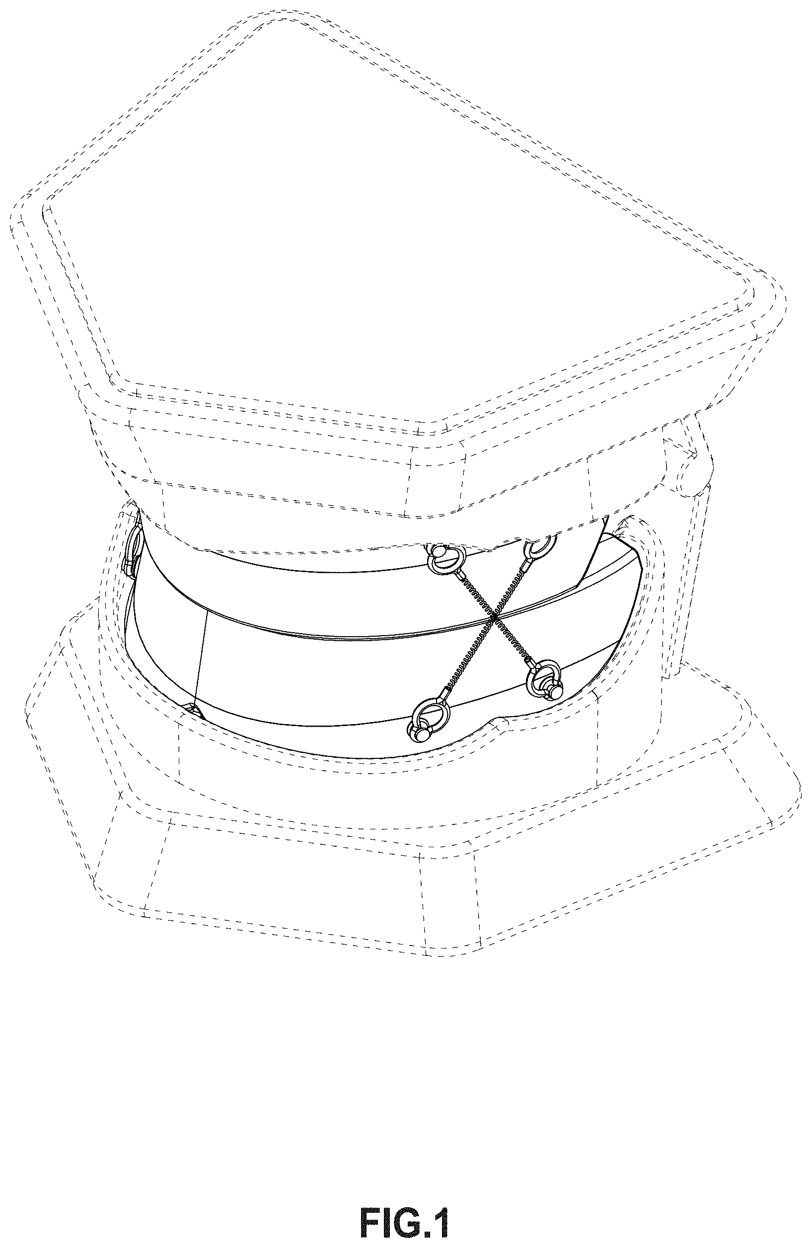 Patent USD1001289 — Centric relation self registering full denture oral appliance for direct mounting on laboratory articulator — Figure 1