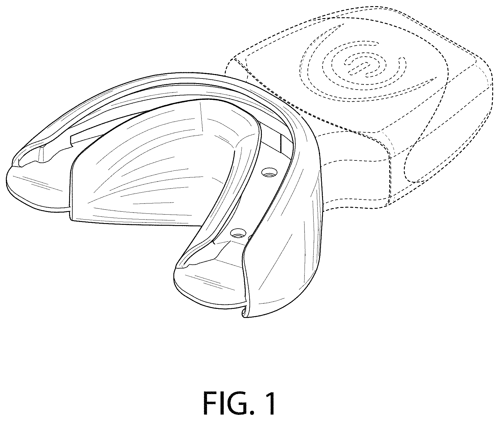 Patent USD1001290 — Oral care device — Figure 1