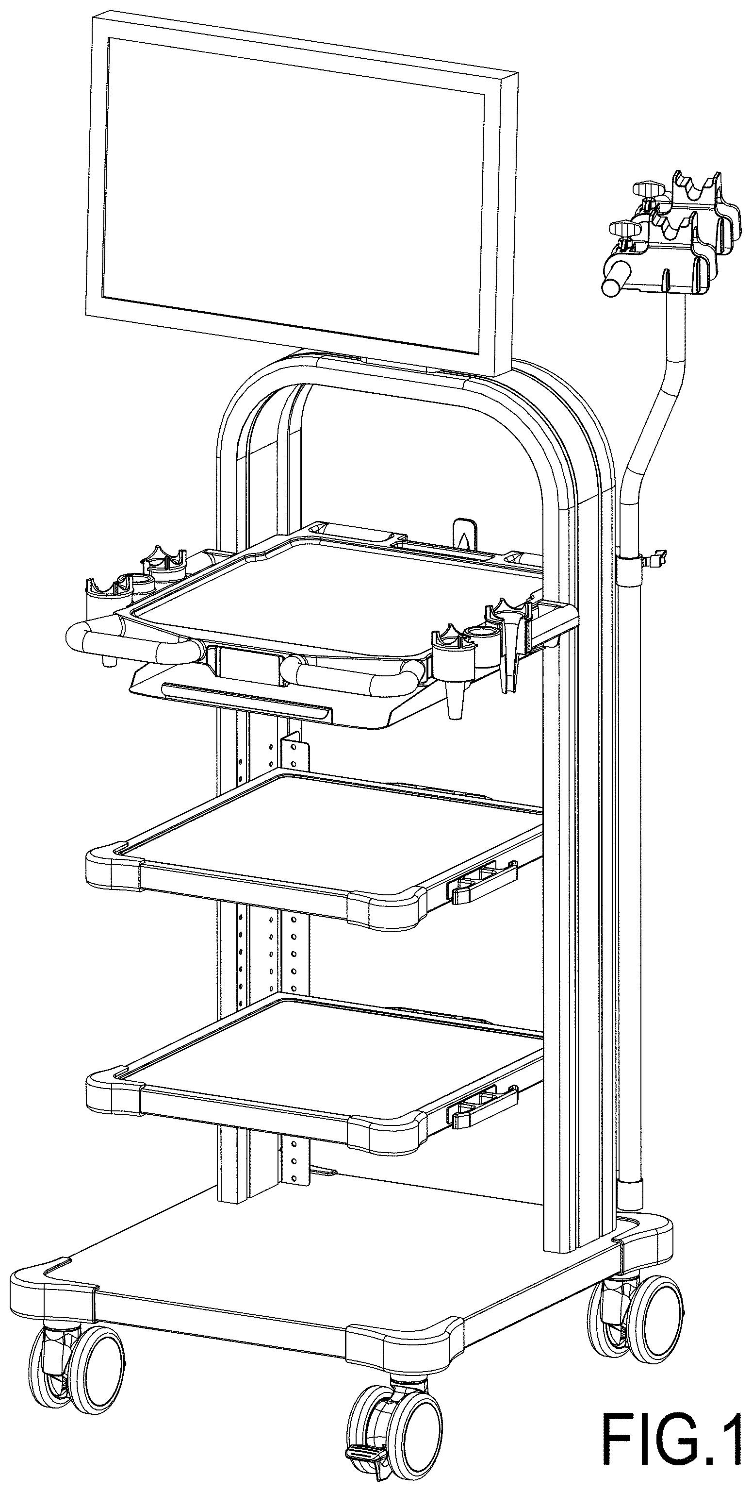Patent USD1001291 Figure 1 – Medical cart