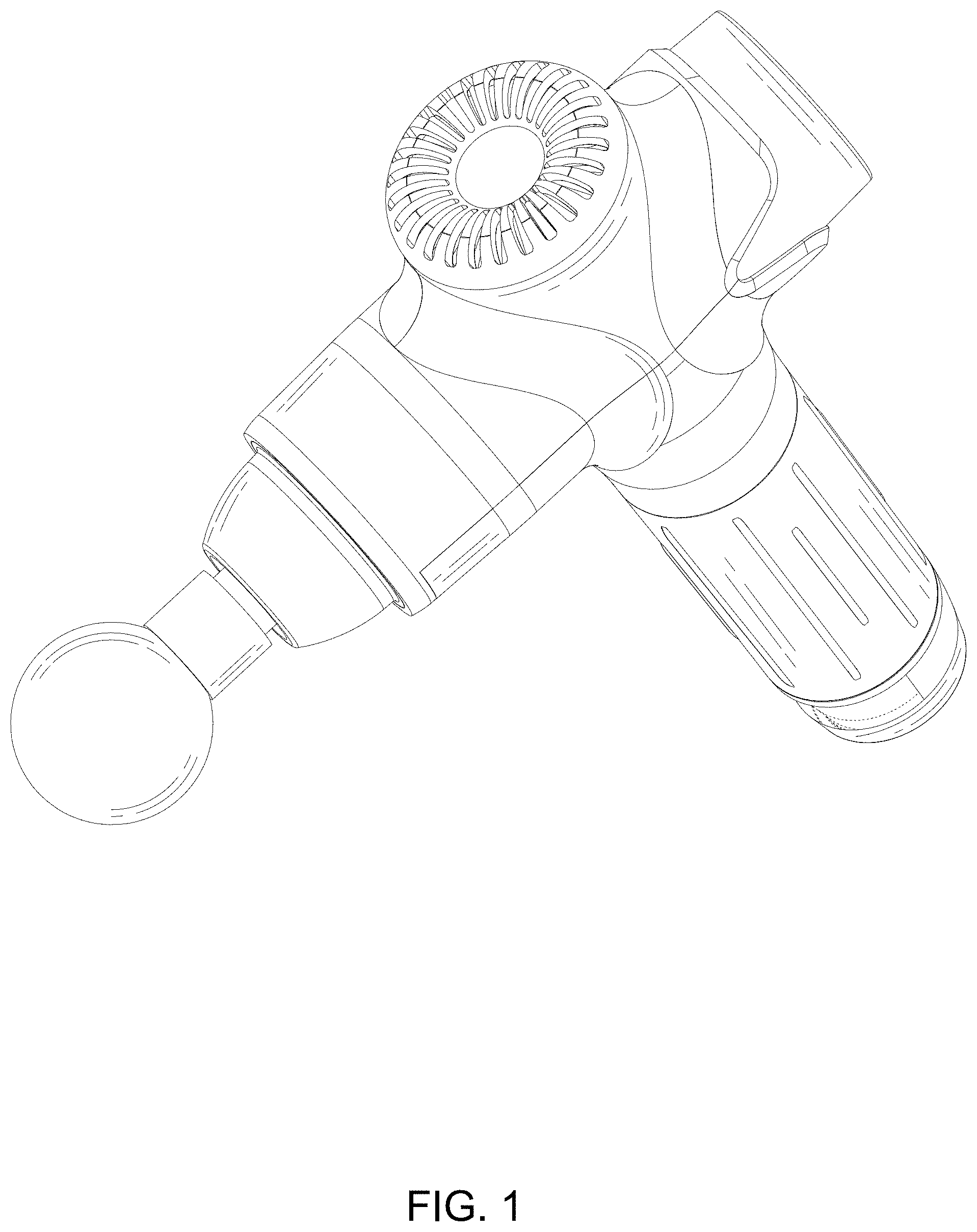 Patent USD1001296 — Massage gun — Figure 1