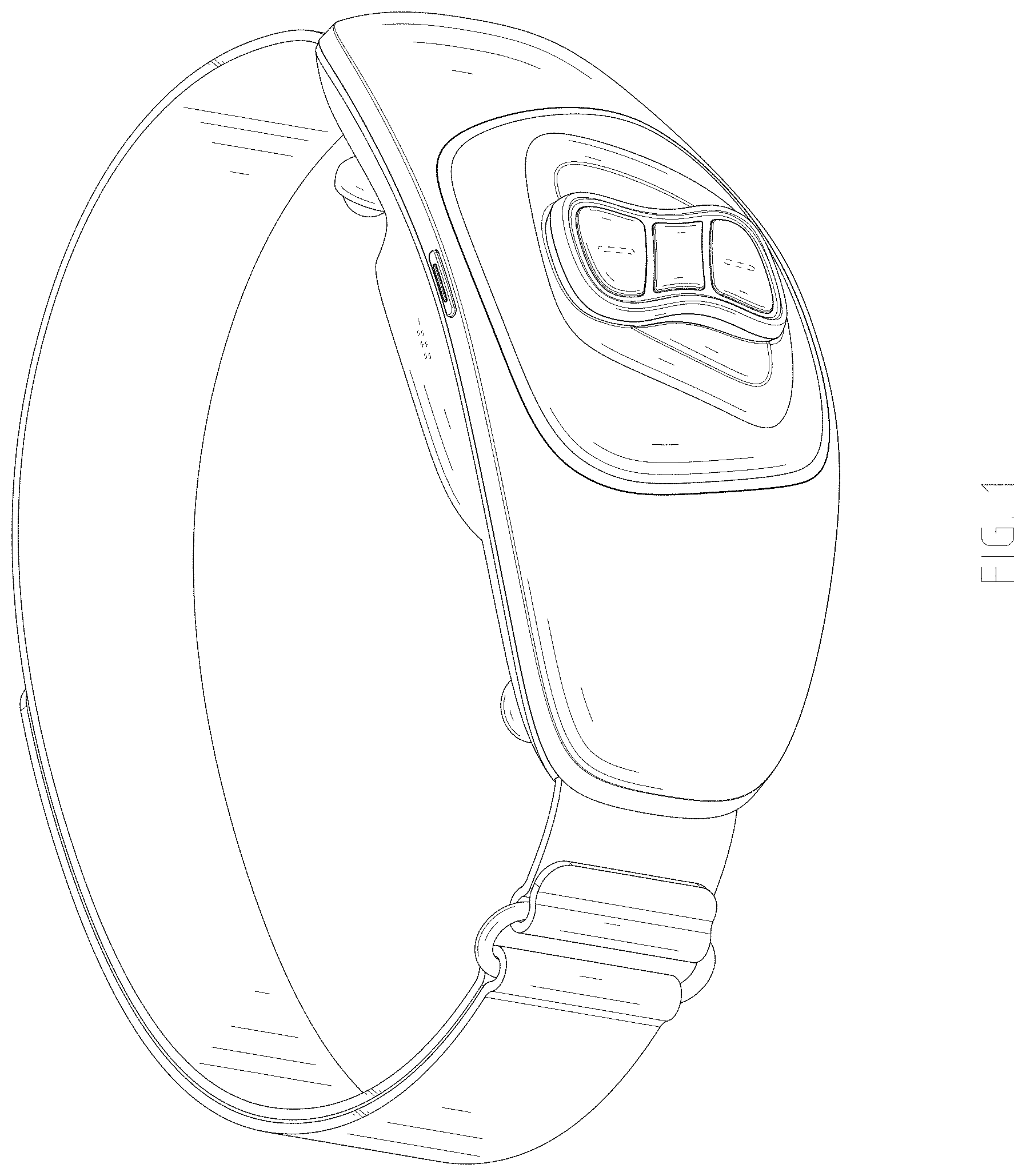 Patent USD1001302 Figure 1 – Massage belt