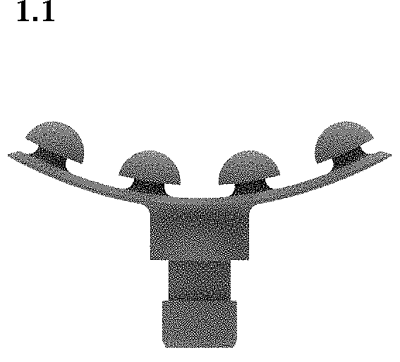 Patent USD1001305 — Massage head of the fascia gun — Figure 1