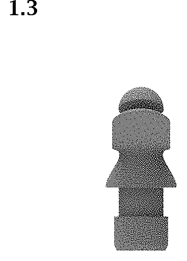 Patent USD1001305 Figure 3 – Massage head of the fascia gun