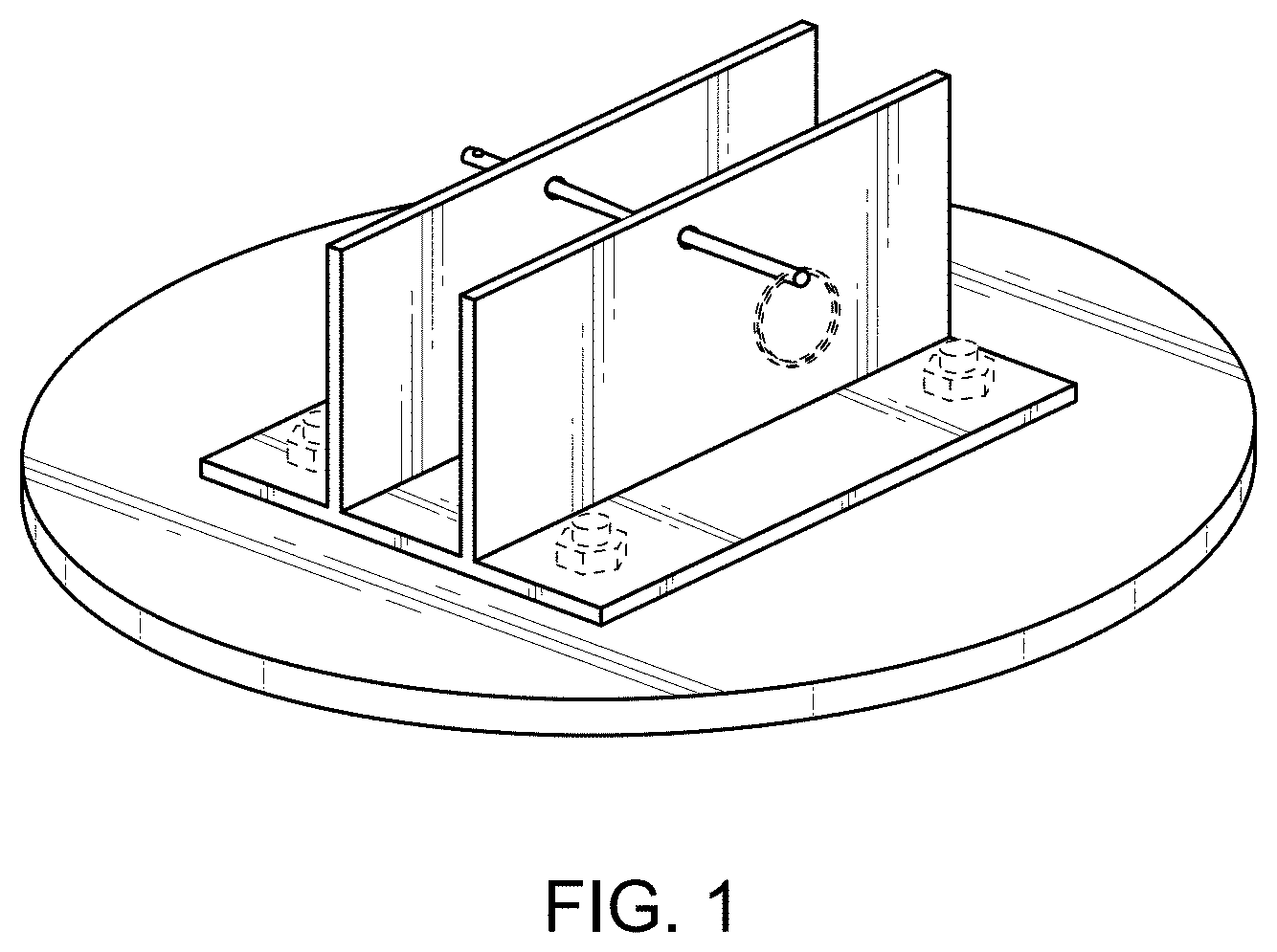 Patent USD1001318 — Stabilizing pad for ladder feet — Figure 1