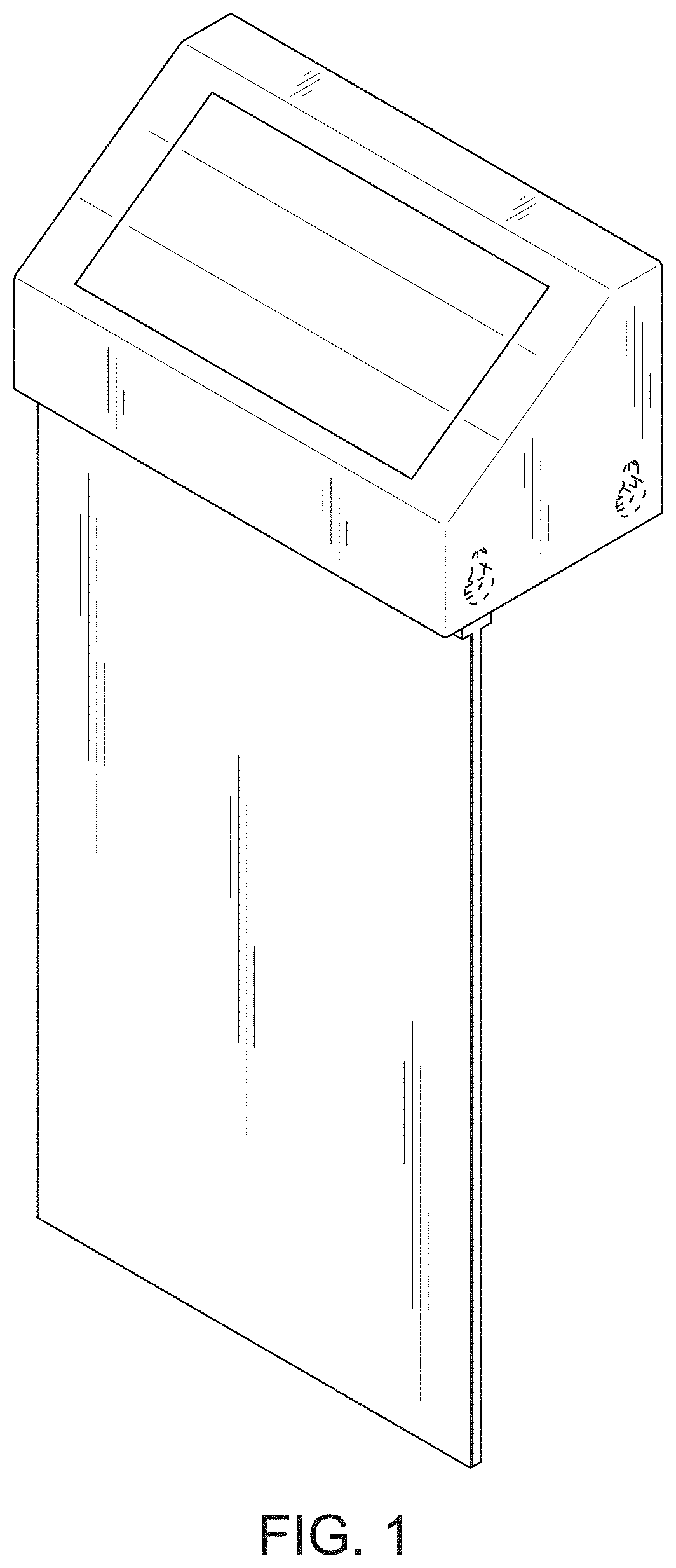 Patent USD1001338 — Light fixture having solar panel — Figure 1