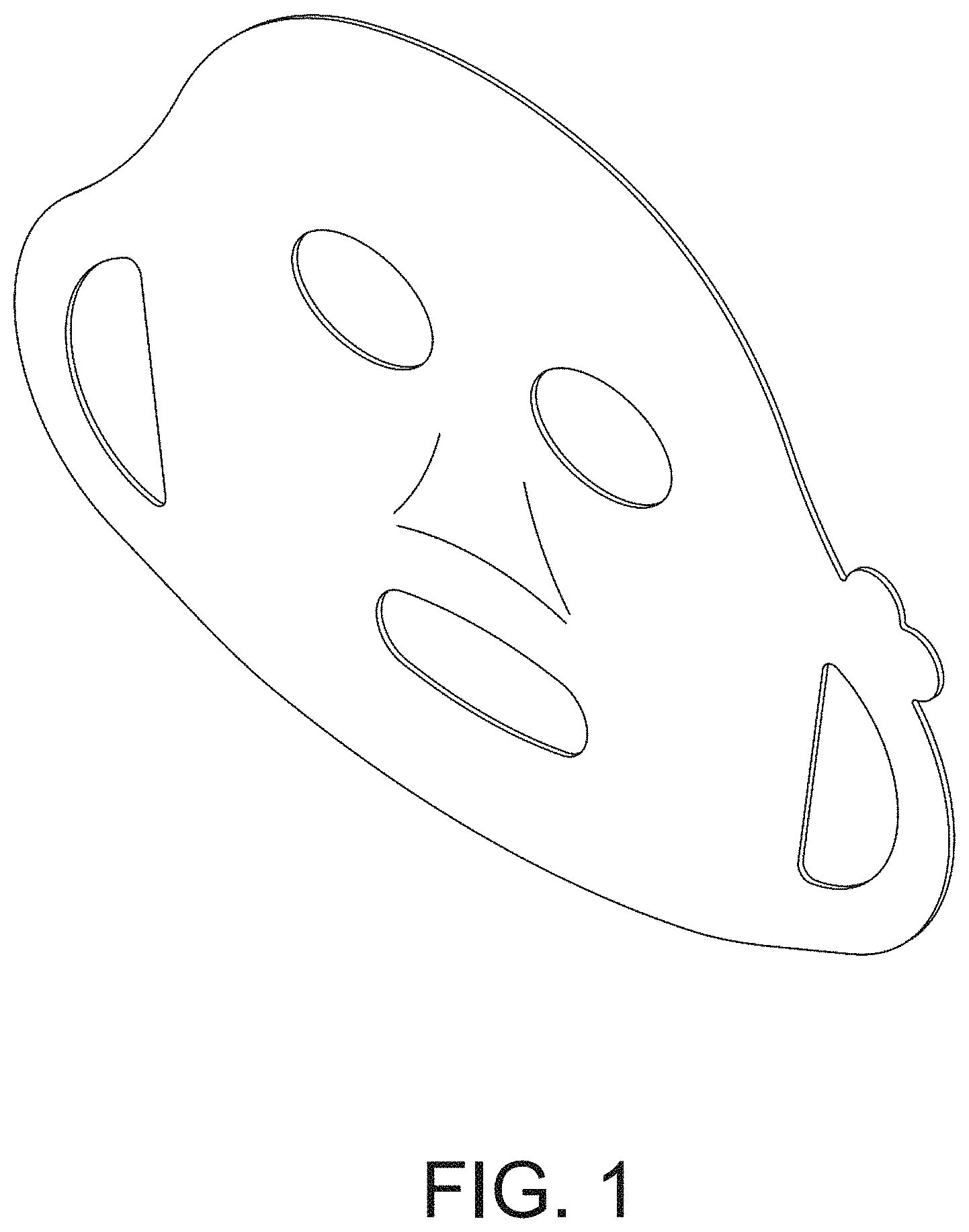 Patent USD1001364 — Cosmetic mask — Figure 1