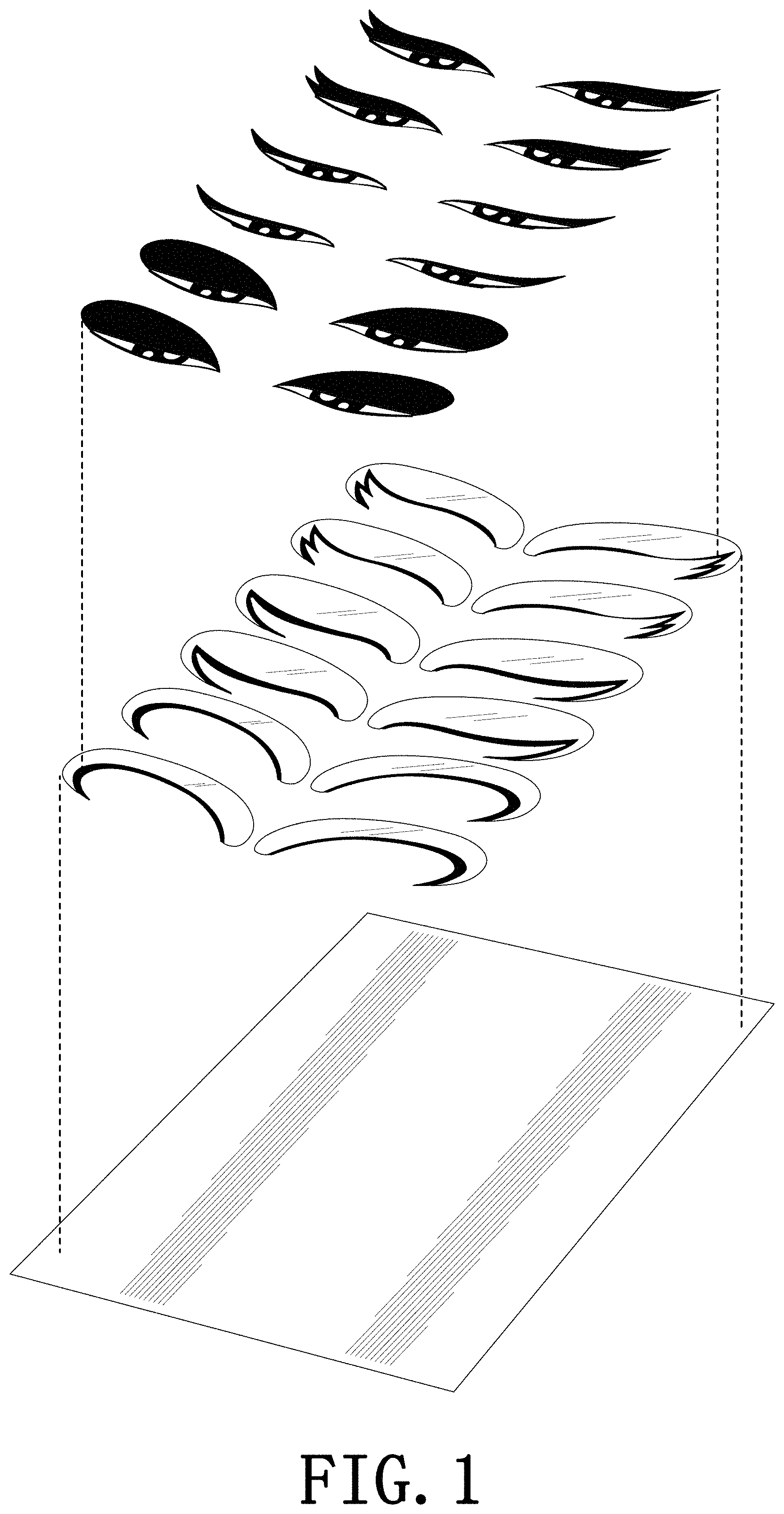 Patent USD1001367 — Set of eyeliner stencil — Figure 1
