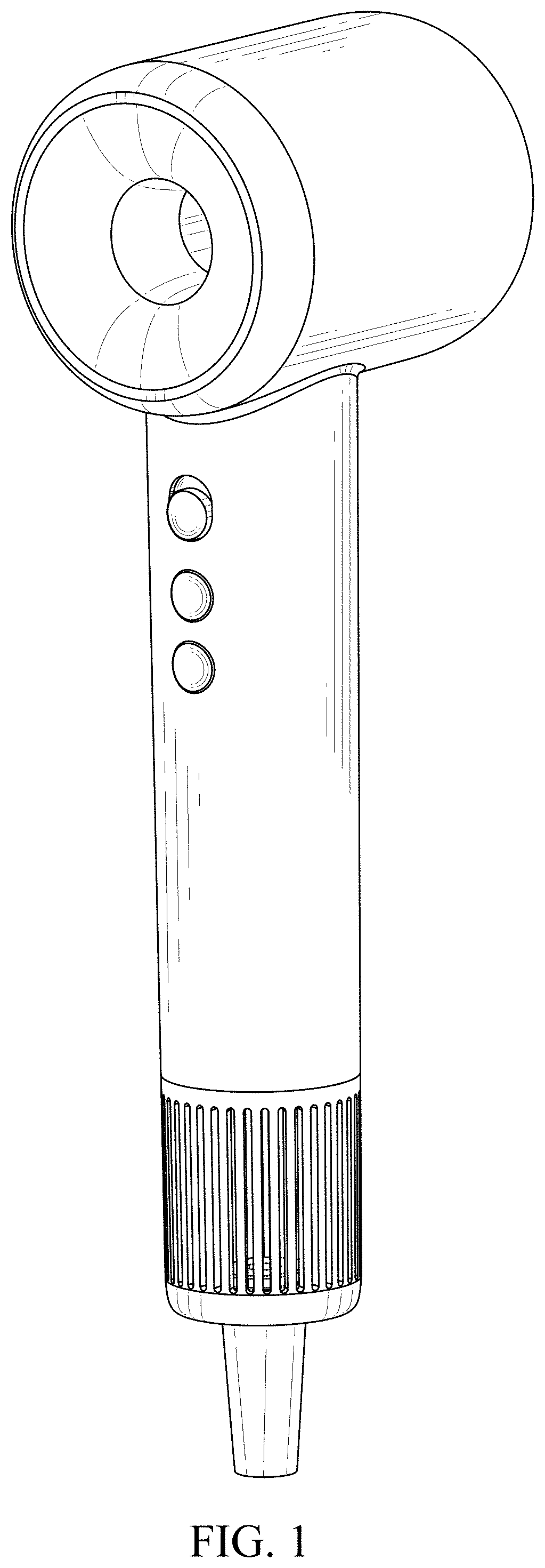 Patent USD1001369 Figure 1 – Hair dryer