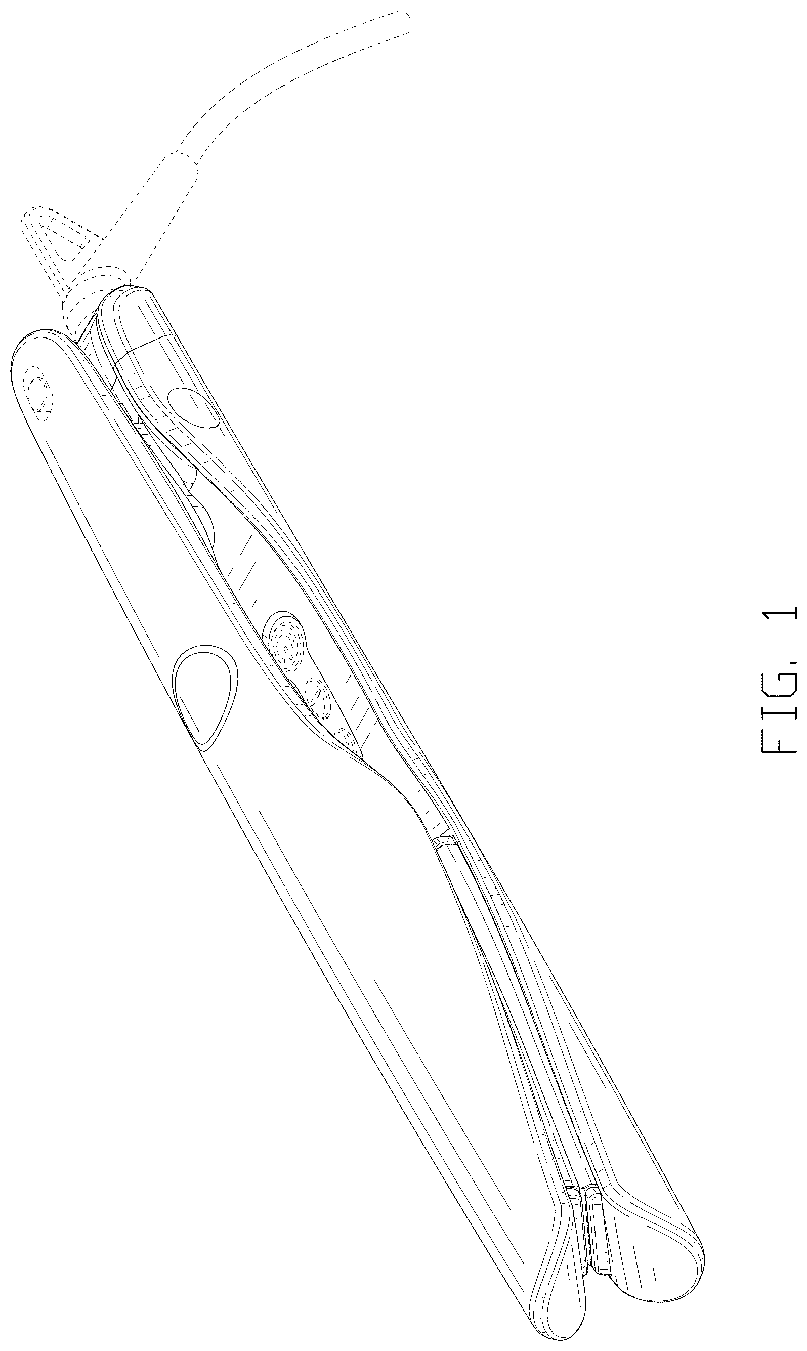 Patent USD1001373 — Hair straightener — Figure 1