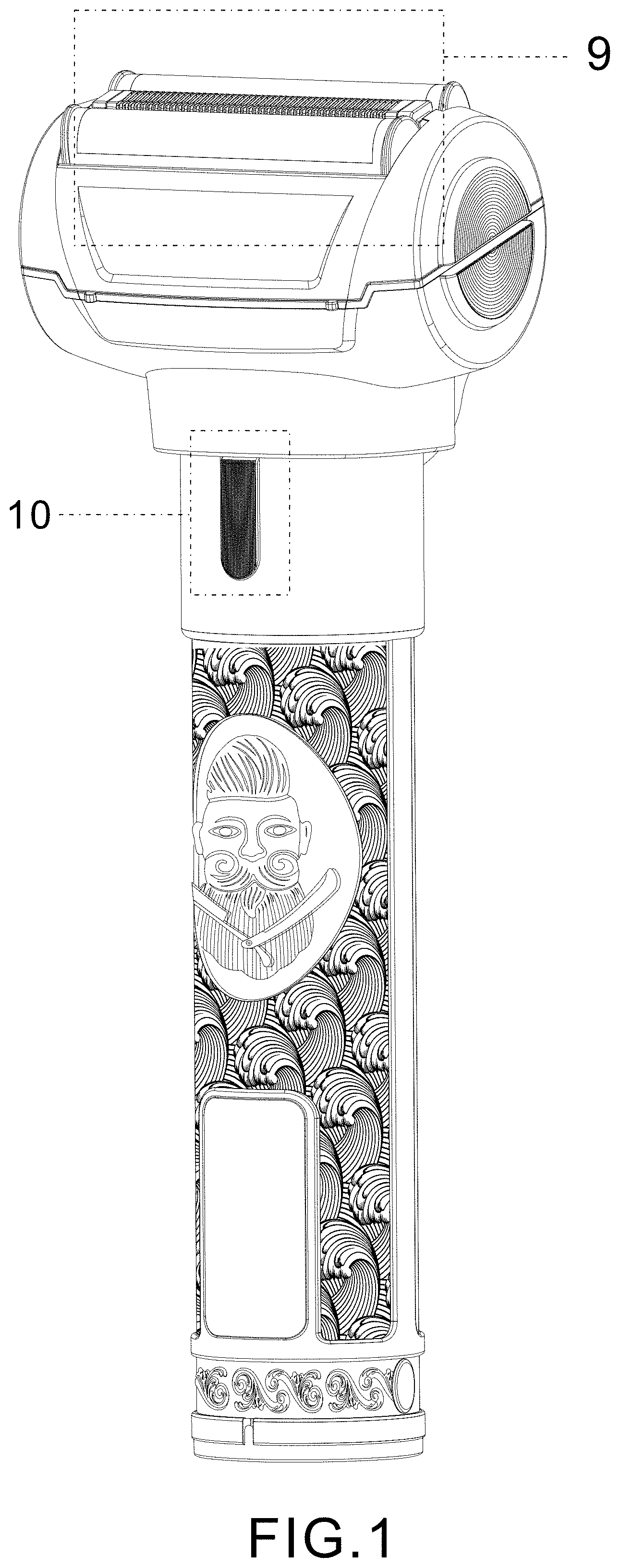 Patent USD1001378 — Electric shaver — Figure 1