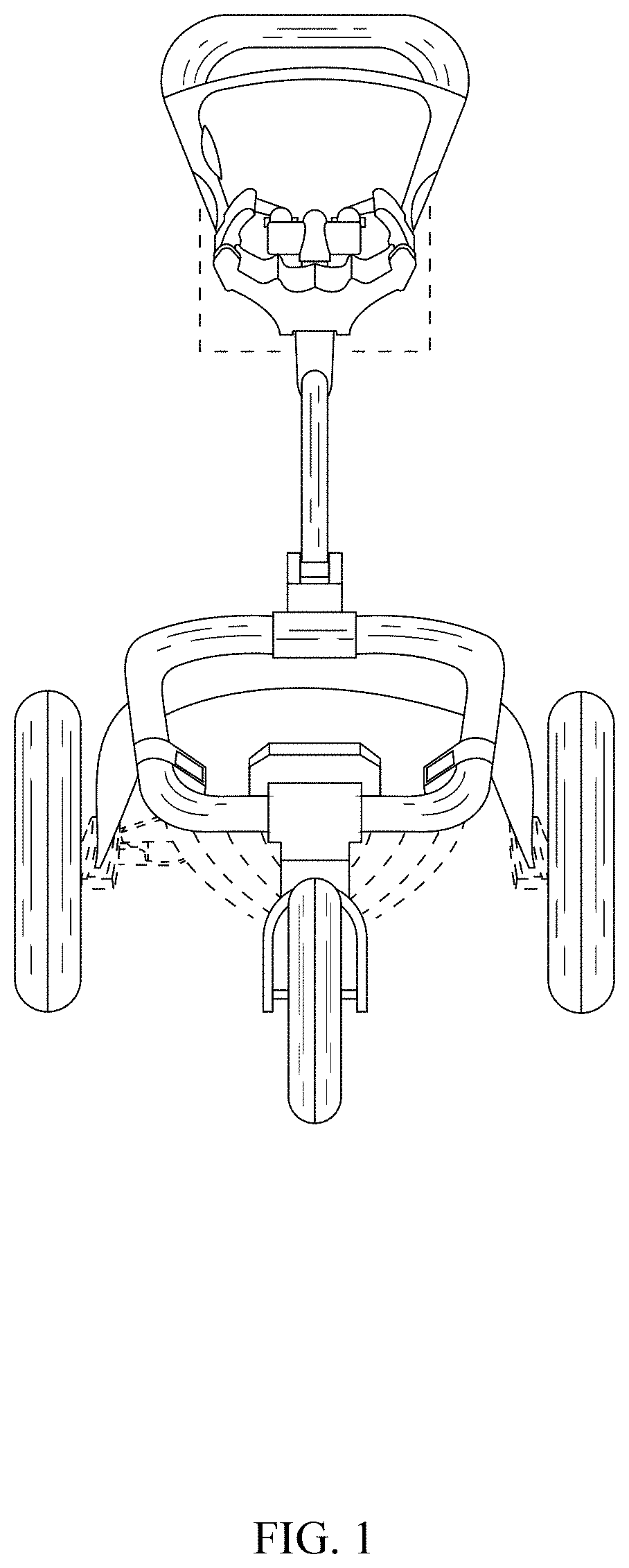 Patent USD1001407 — Golf push cart — Figure 1