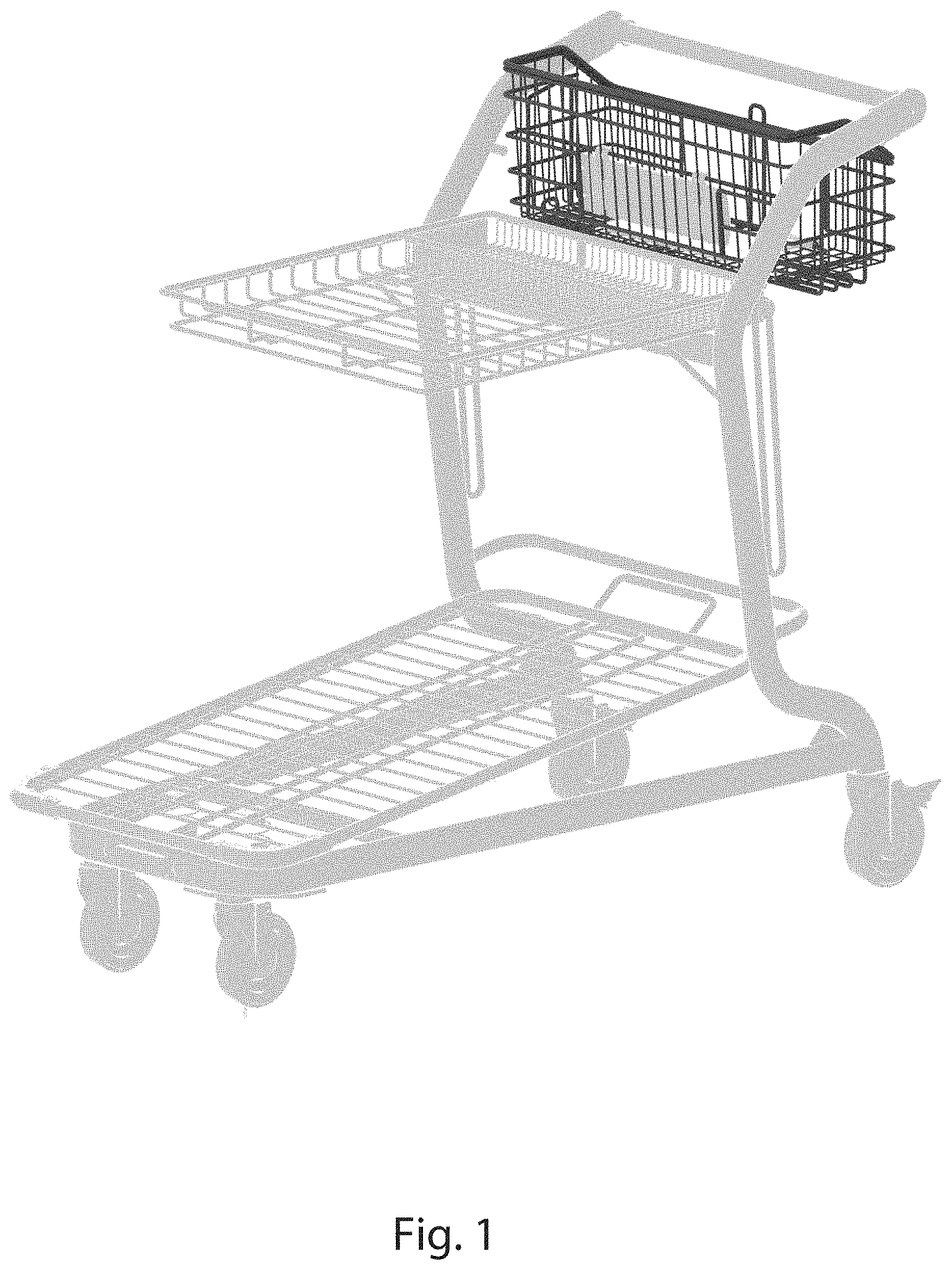 Patent USD1001408 Figure 1 – Cart basket