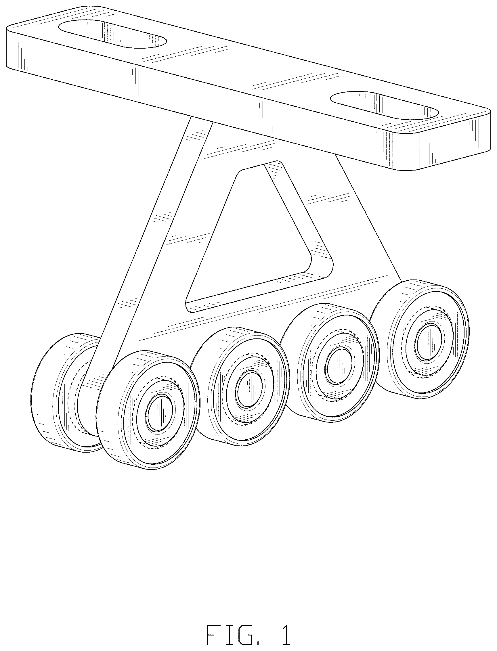 Patent USD1001409 — Wheel for a cargo lift — Figure 1