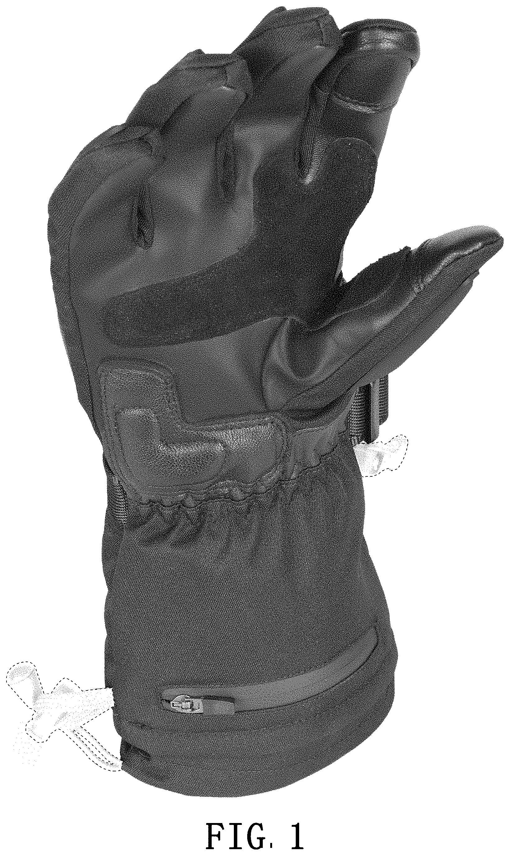 Patent USD1001416 Figure 1 – Heated glove
