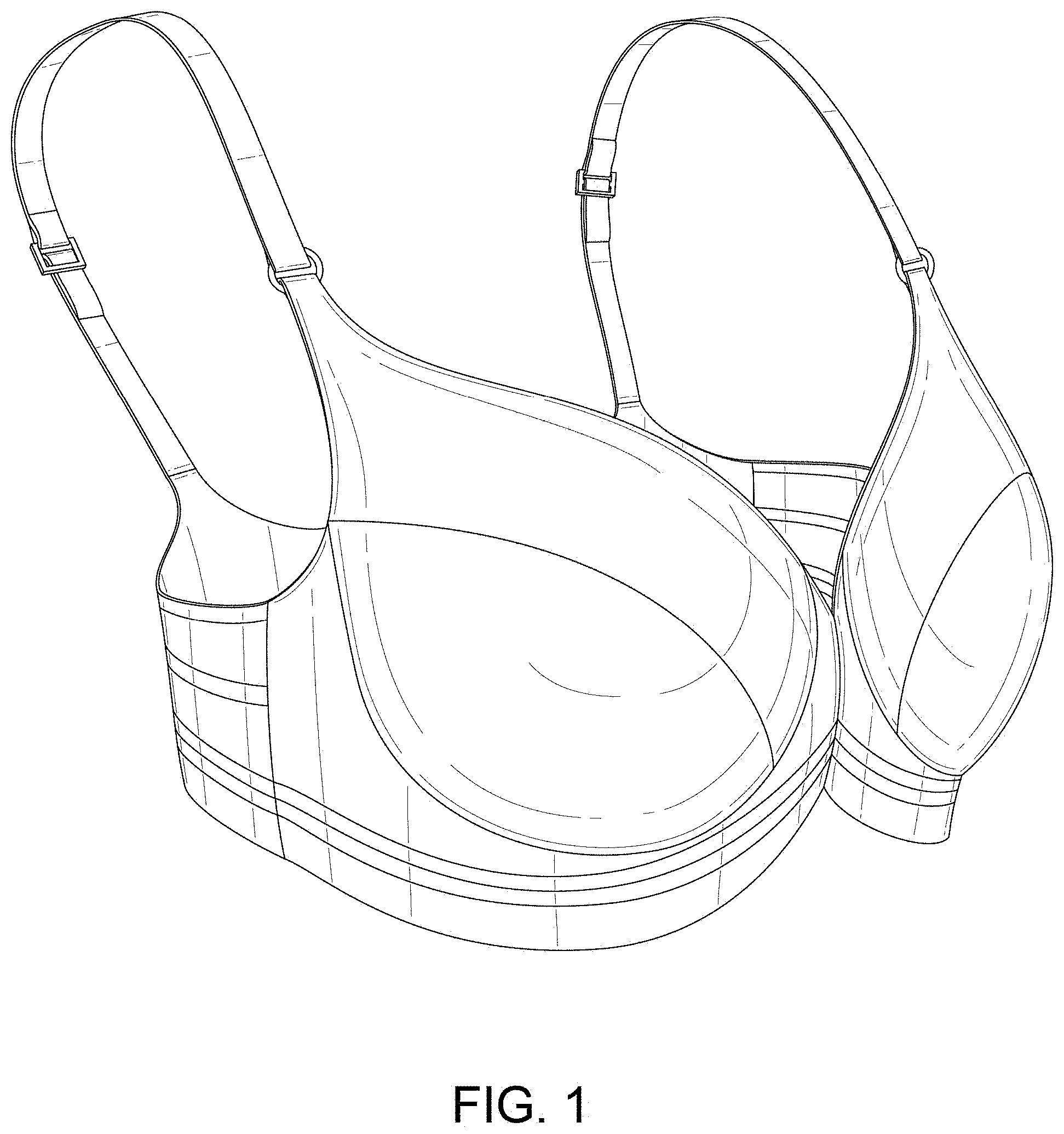 Patent USD1001419 — Adjustable bra — Figure 1