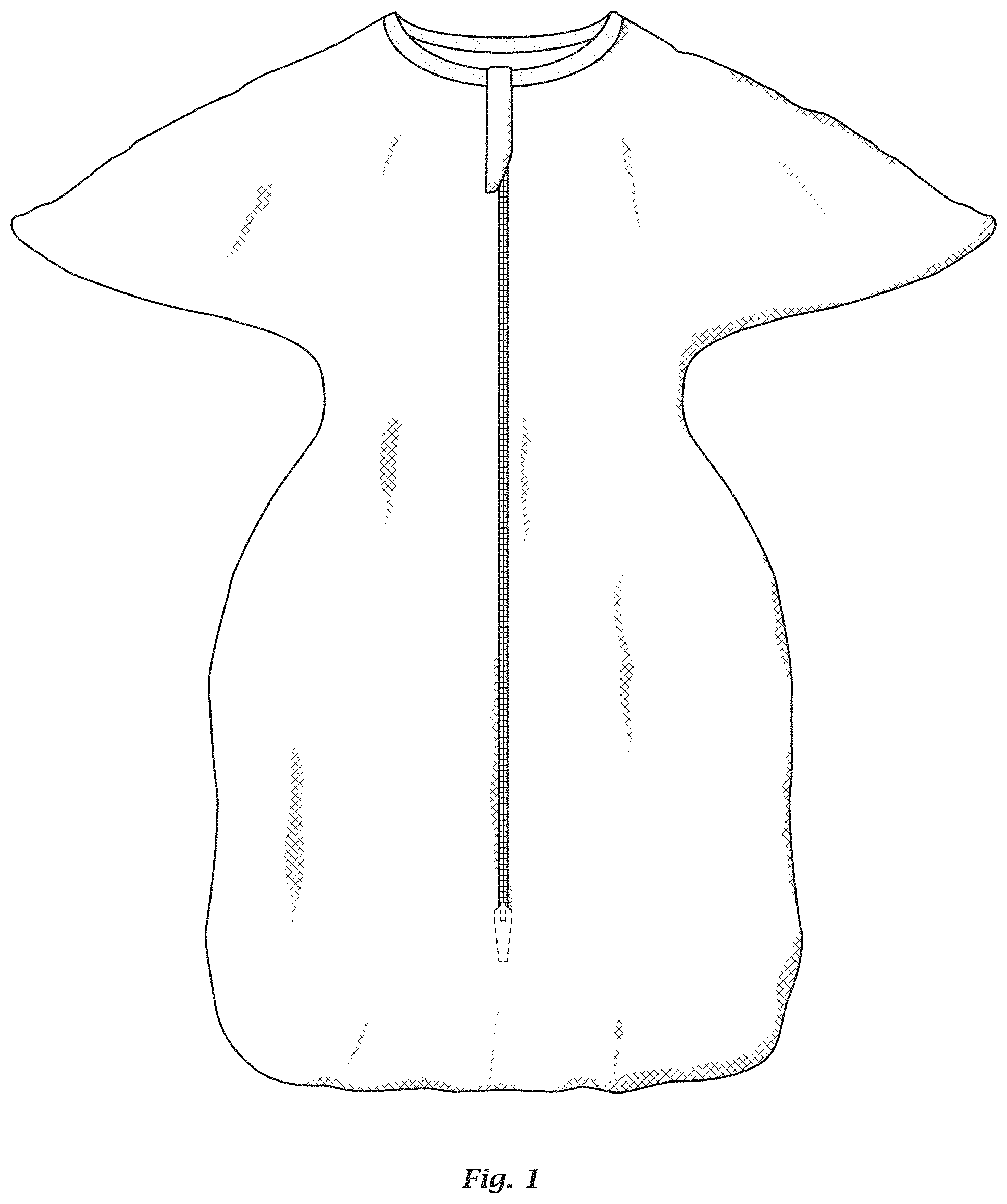 Patent USD1001421 — Sleeping bag for baby — Figure 1