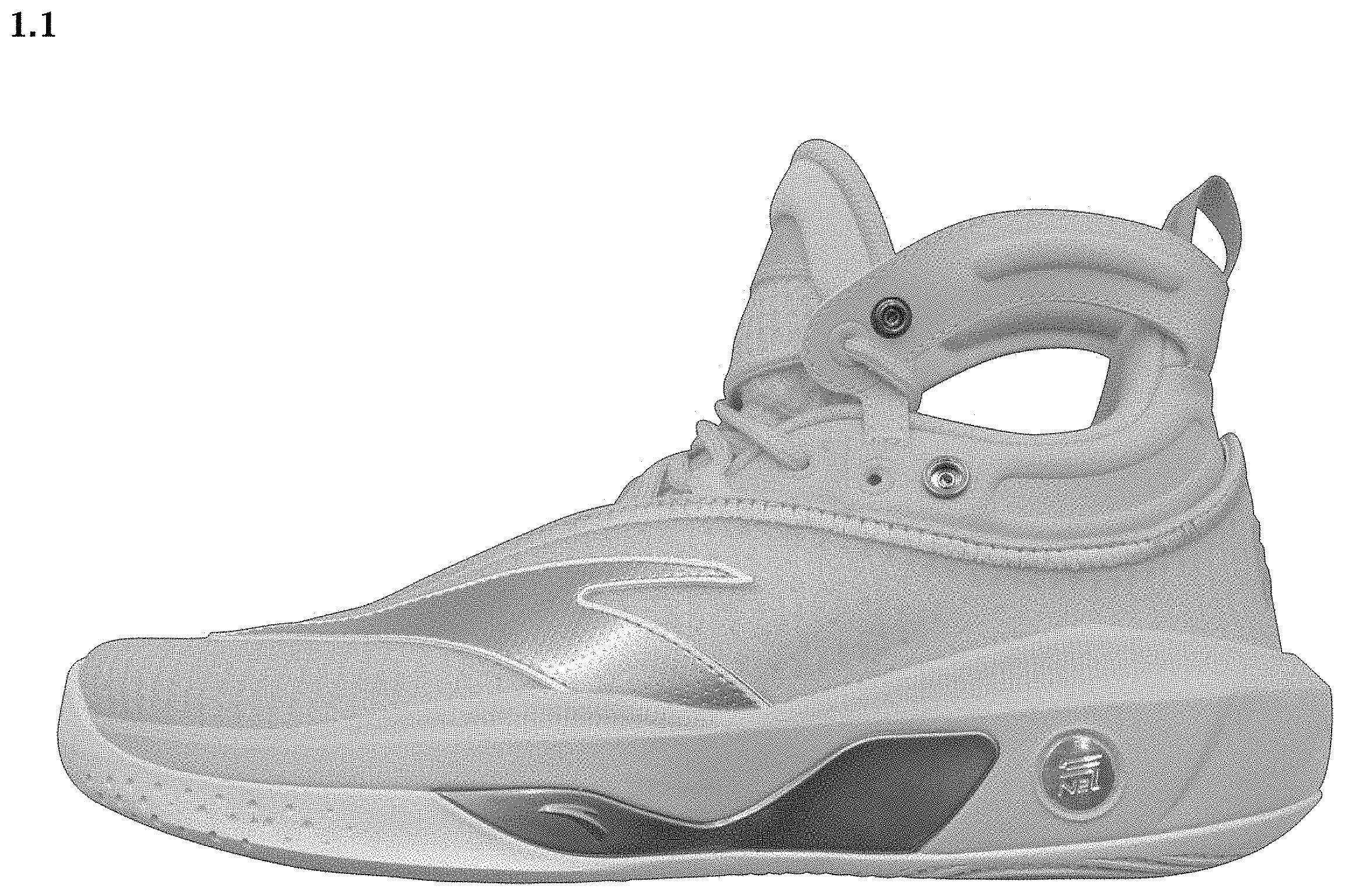 Patent USD1001428 — Shoe — Figure 1