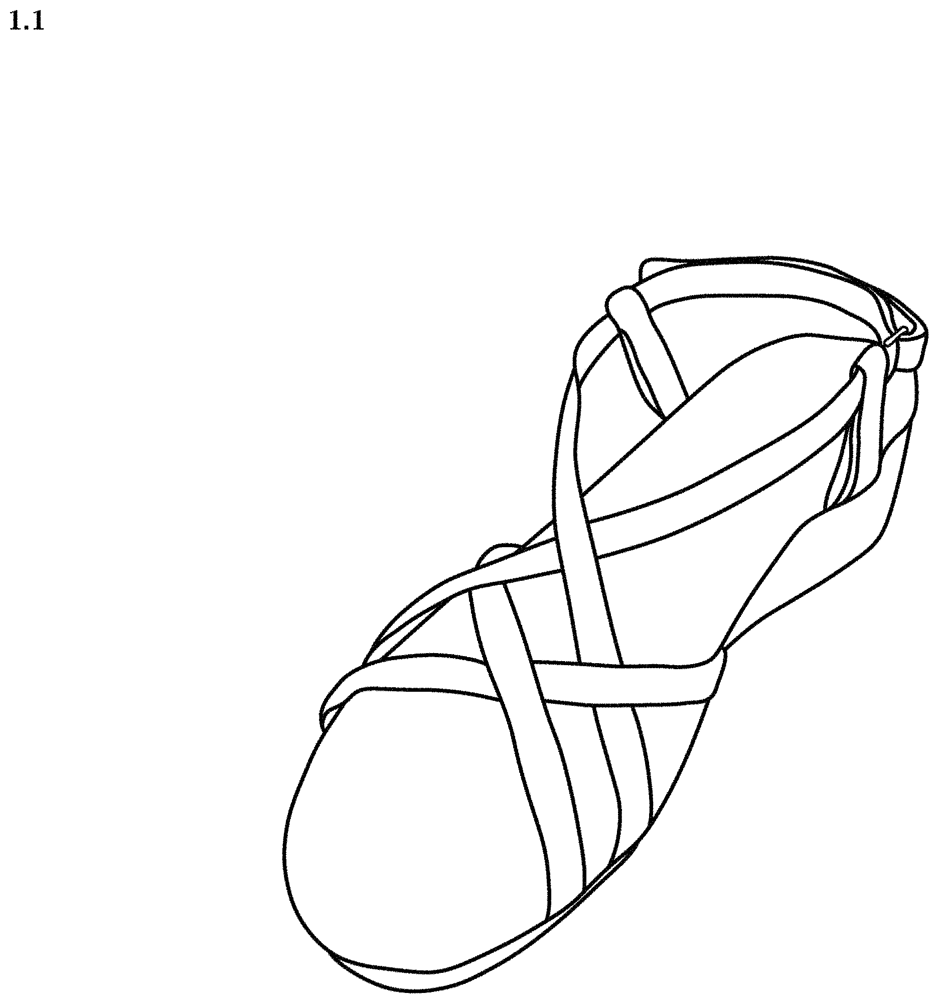 Patent USD1001432 — Sandal — Figure 1